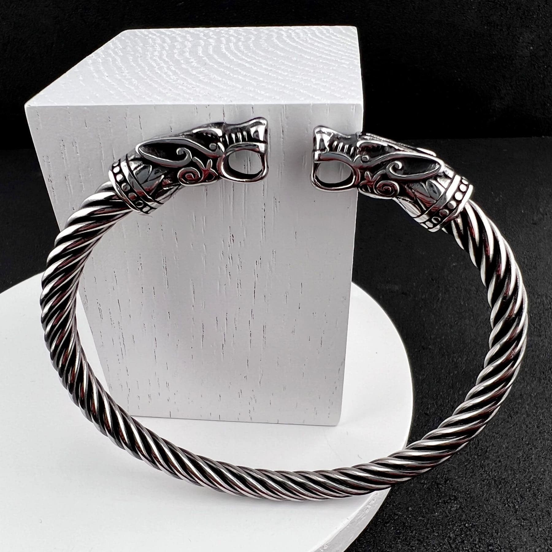 Viking Wolf Ring - Viking Bracelet, Fenrir Arm Bracelet, Ring Armlet, Circlet Bangle Nordic