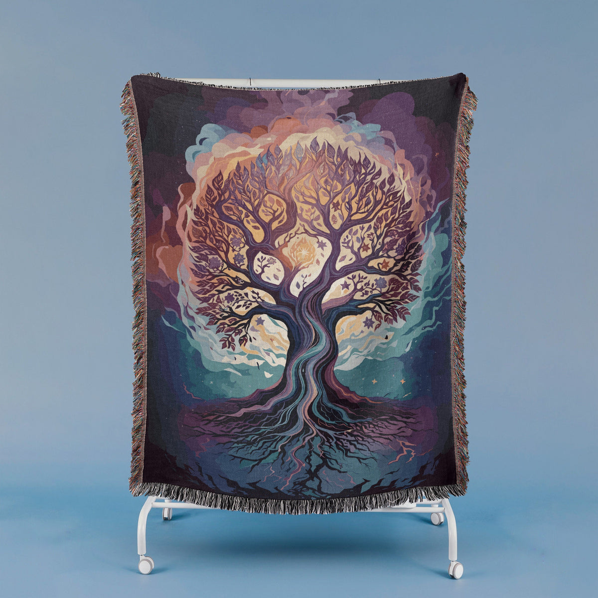 Viking Yggdrasil Tree of Life Blanket - Yggdrasil Minky Large Blanket 60x80, Tree of Life Throw