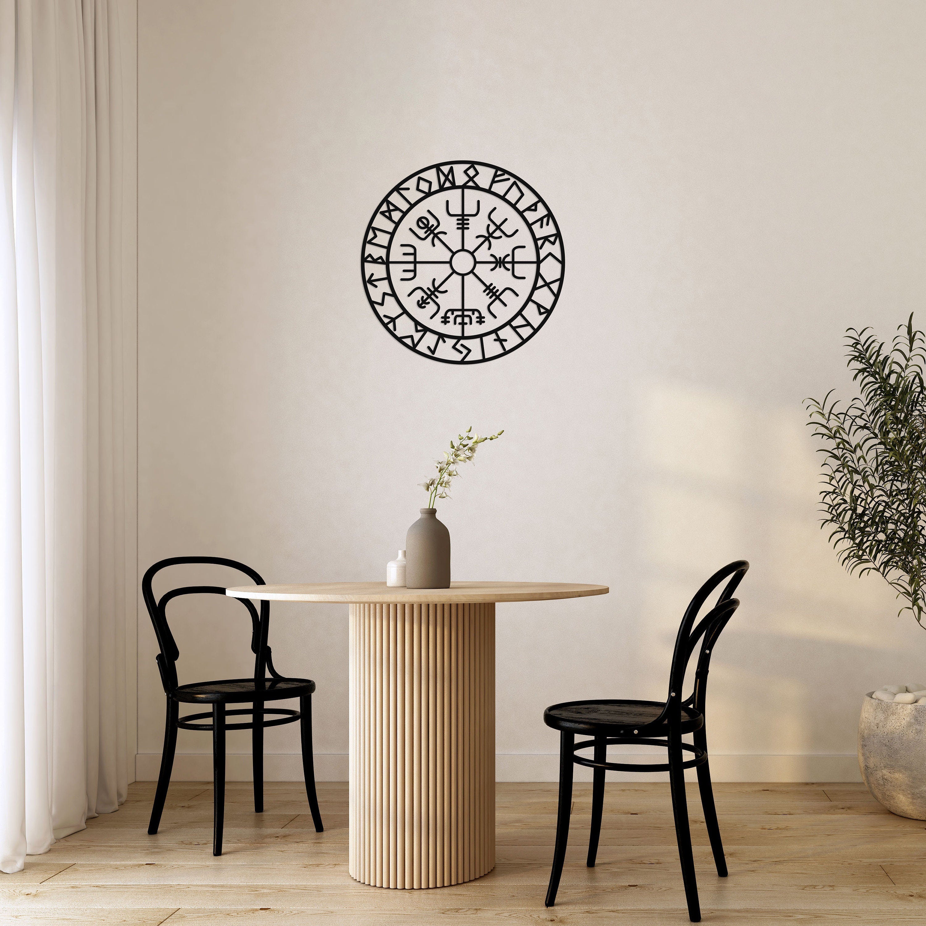 Viking Vegvisir Compass Home Decor - Vegvisir Wall Art, Metal Wall Art, Metal Wall Decor, Sign For