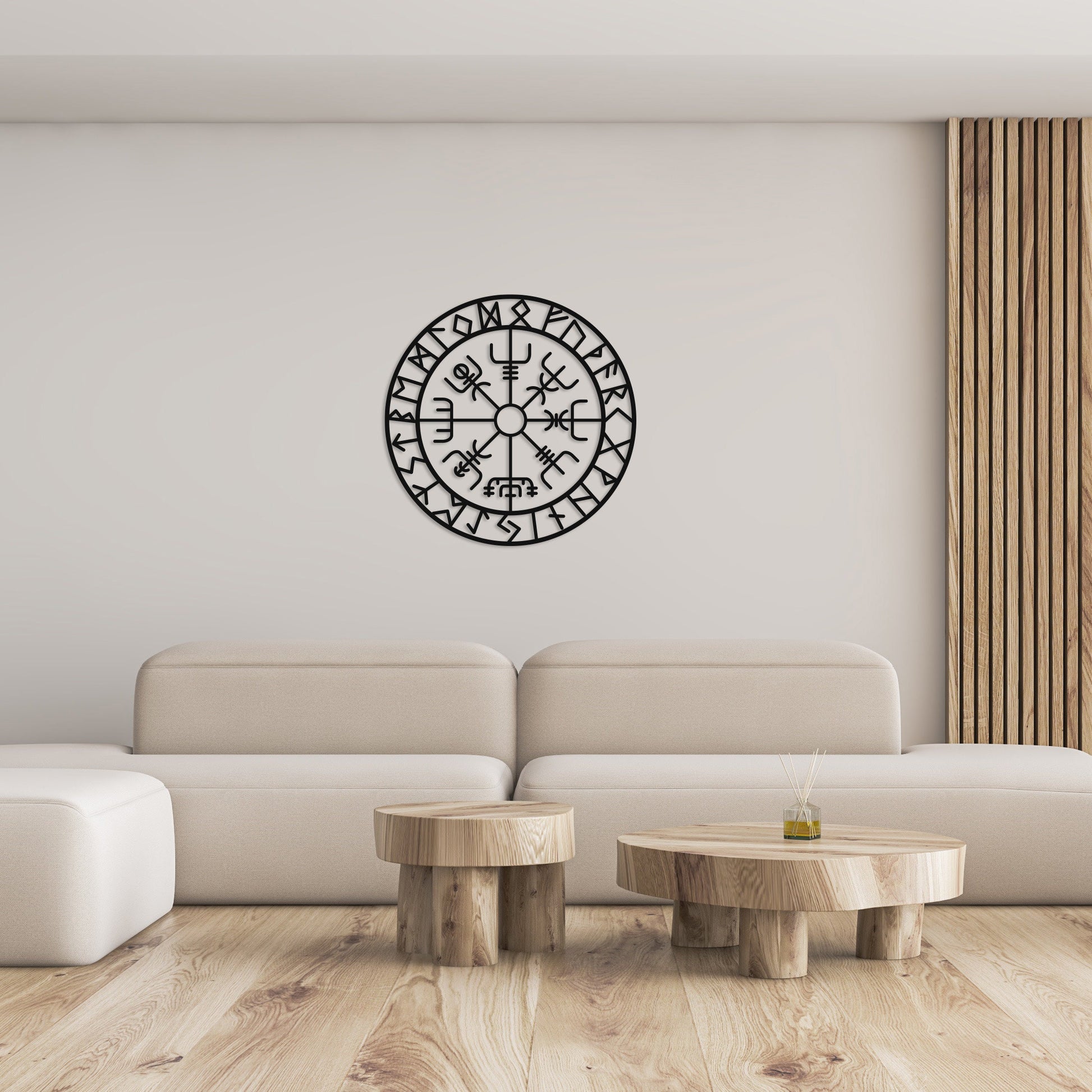 Viking Vegvisir Compass Home Decor - Vegvisir Wall Art, Metal Wall Art, Metal Wall Decor, Sign For
