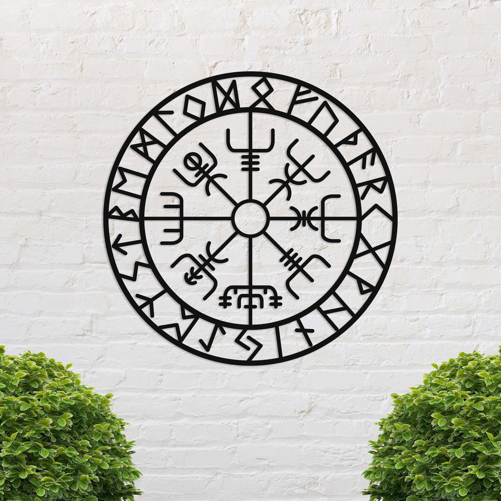Viking Vegvisir Compass Home Decor - Vegvisir Wall Art, Metal Wall Art, Metal Wall Decor, Sign For
