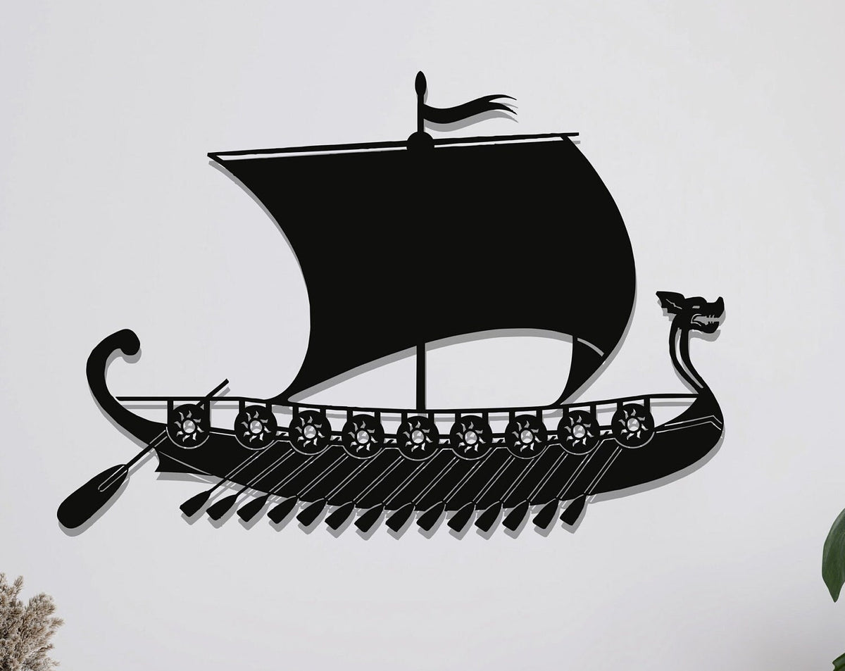 Viking Blanket - Viking Ship Wall Art, Nordic Ship Wall Art, Viking Ship Wall Decor, Viking Ship