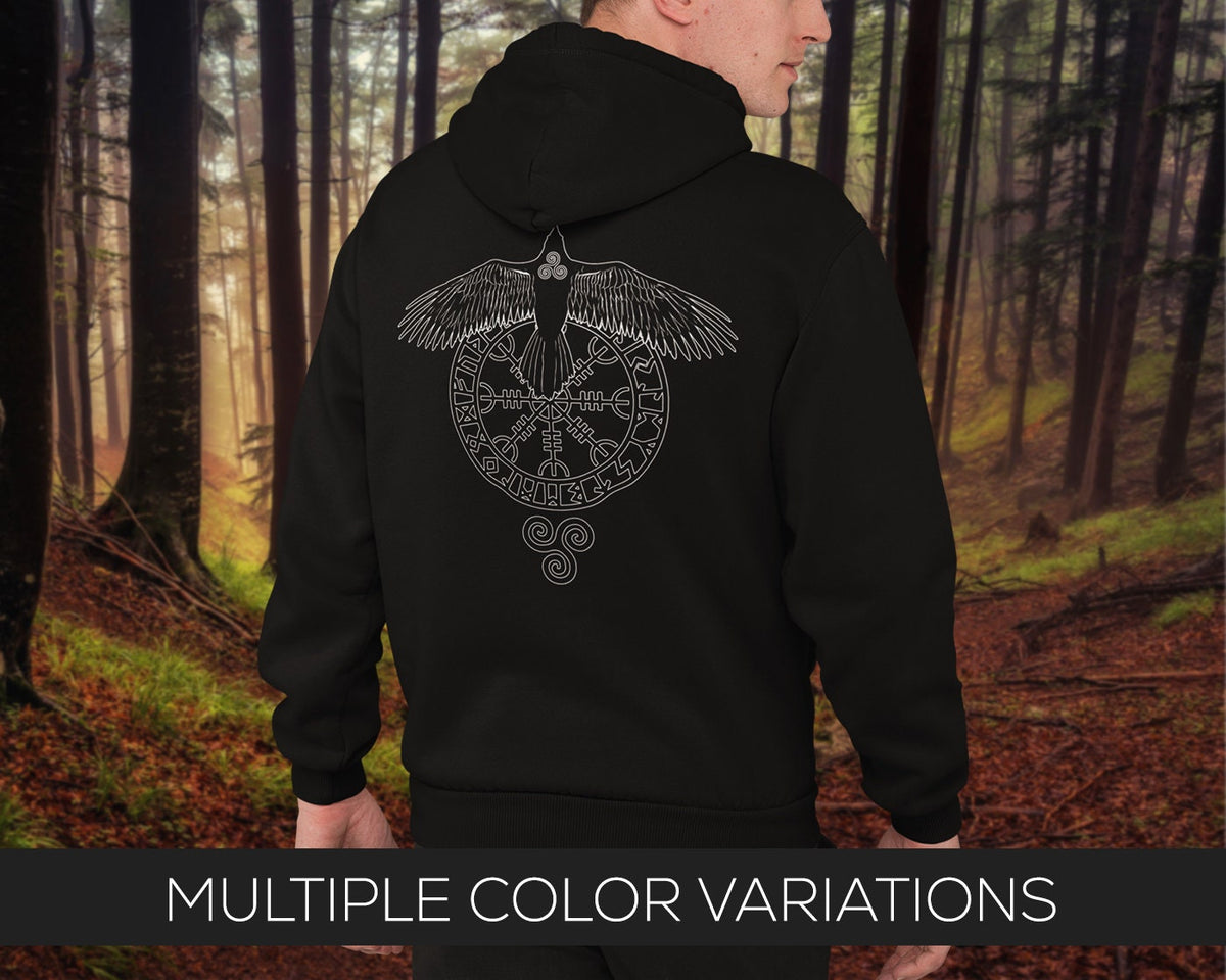 Viking Odin Hoodie - Odin Viking Hoodie: Celtic Nordic Mythology Sweater - Gothic Biker Style