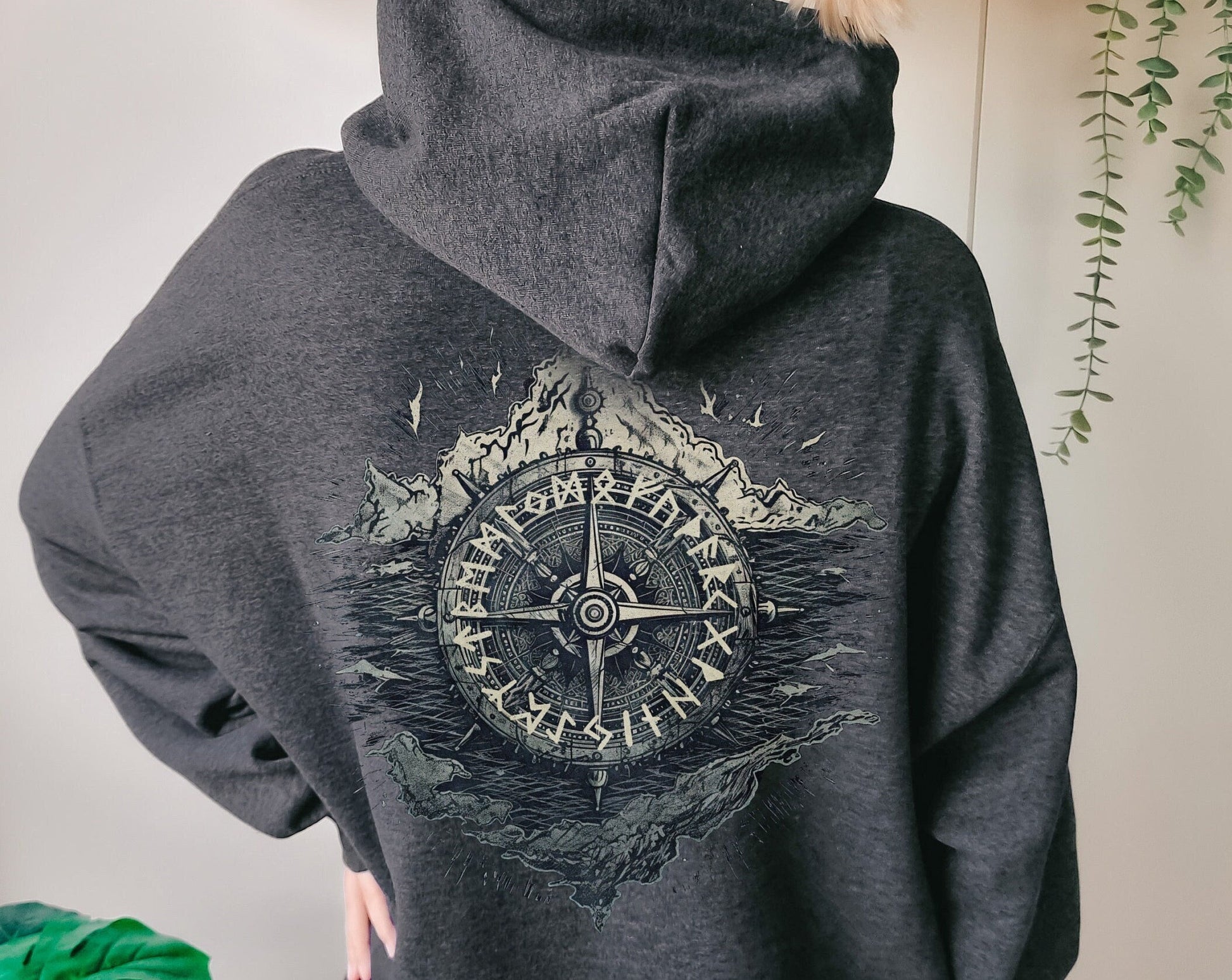 Viking Odin Hoodie - Viking Odin 3D Hoodie, Norse Tattoo Art, Unisex Fleece Sweatshirt