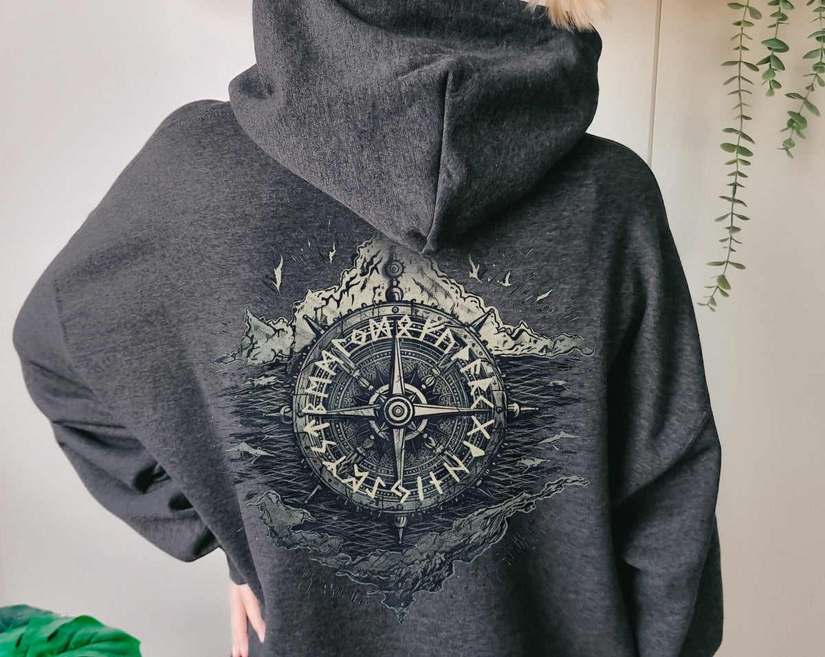 Viking Odin Hoodie - Viking Odin 3D Hoodie, Norse Tattoo Art, Unisex Fleece Sweatshirt