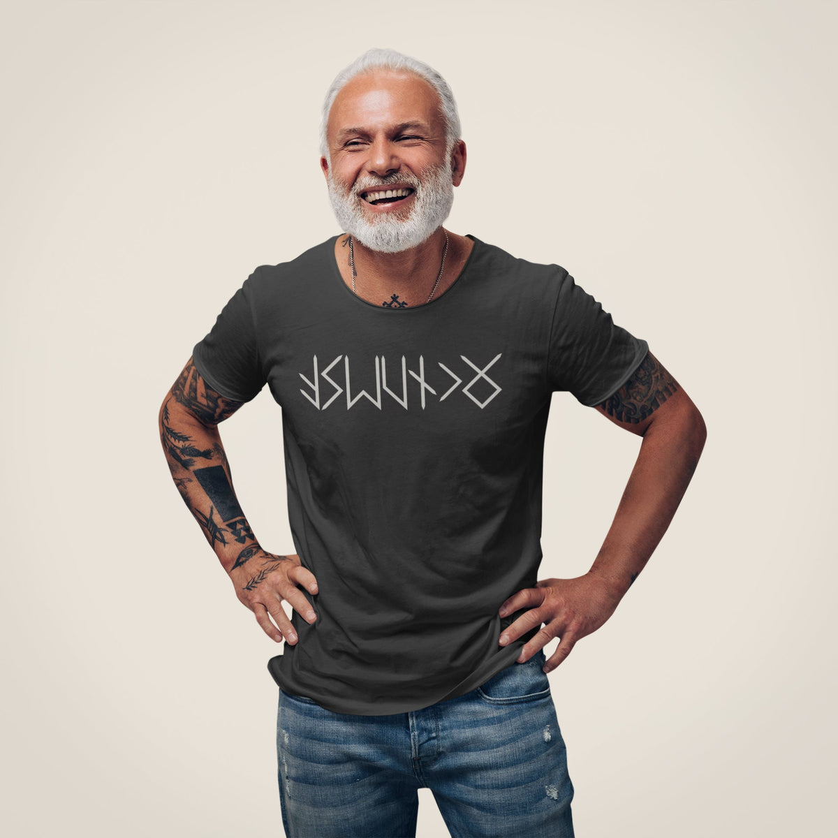 Viking Rune T-Shirt - NAME in RUNES Viking T-Shirt, Personalized Futhark Runes Tee, Custom Norse