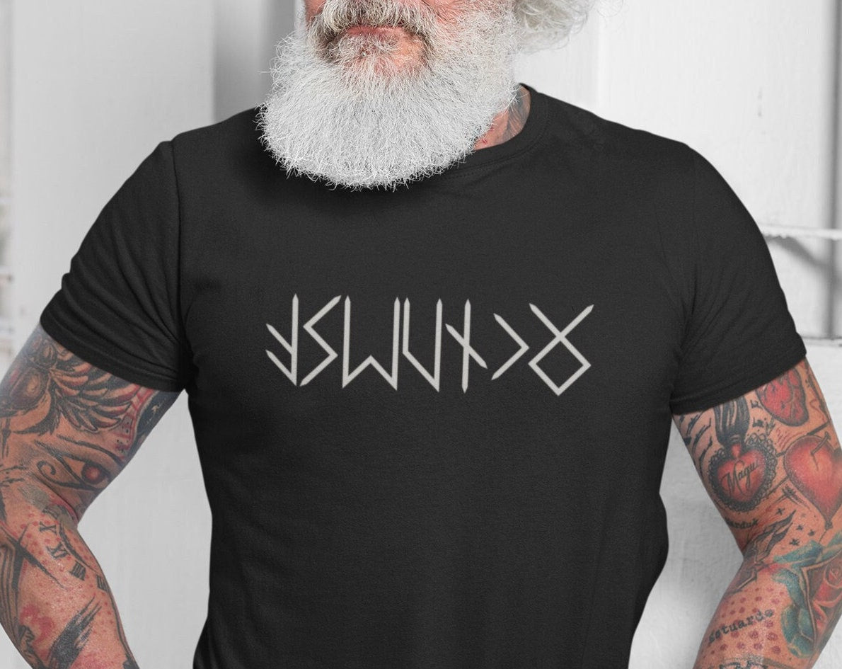 Viking Valhalla T-Shirt - Until Valhalla Rune Shirt, Minimalist Viking Tee for Men, Norse