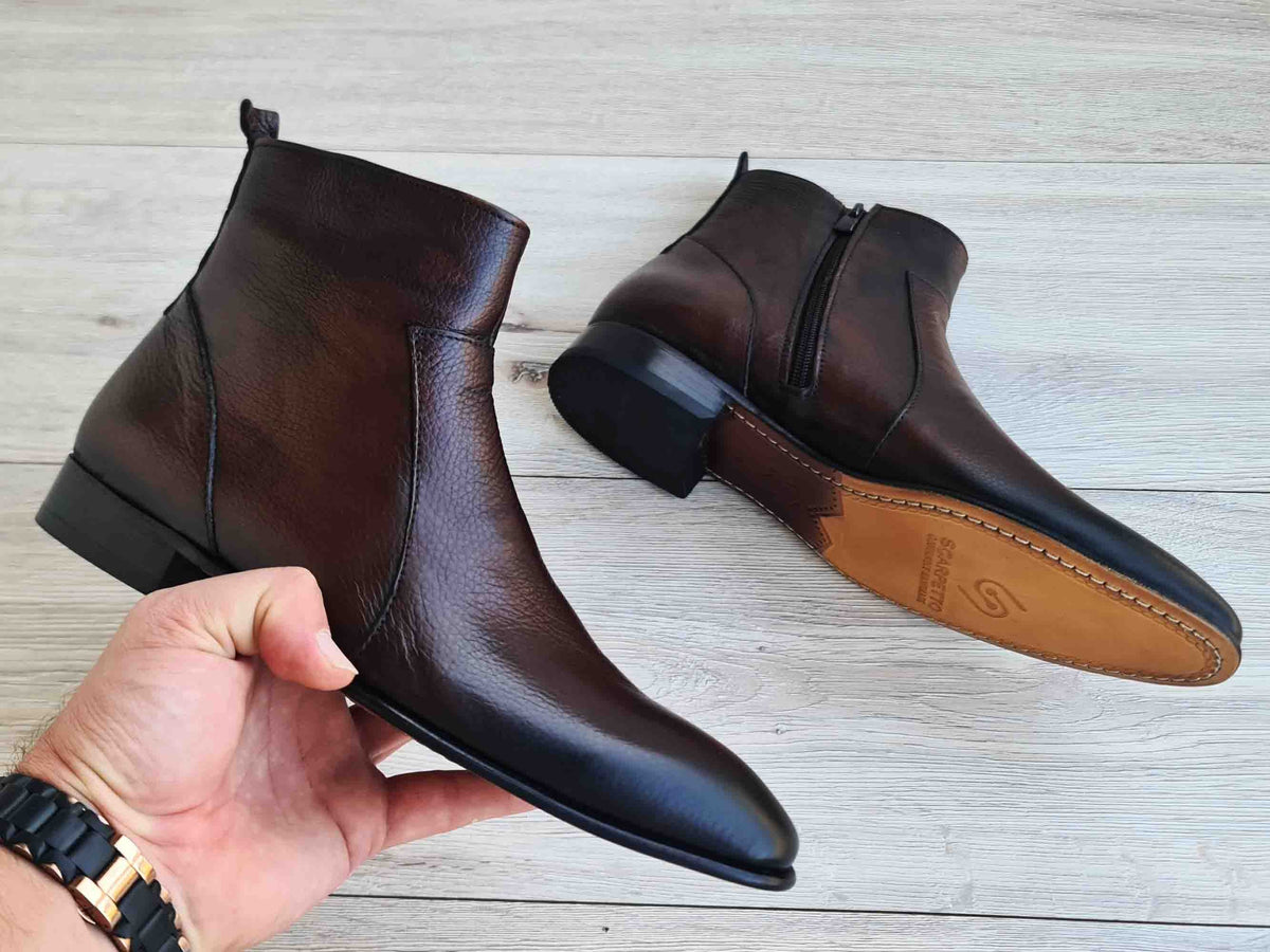 Viking Boots - Handmade Leather Viking Boots, Medieval Ankle Boots, LARP Cosplay Shoes