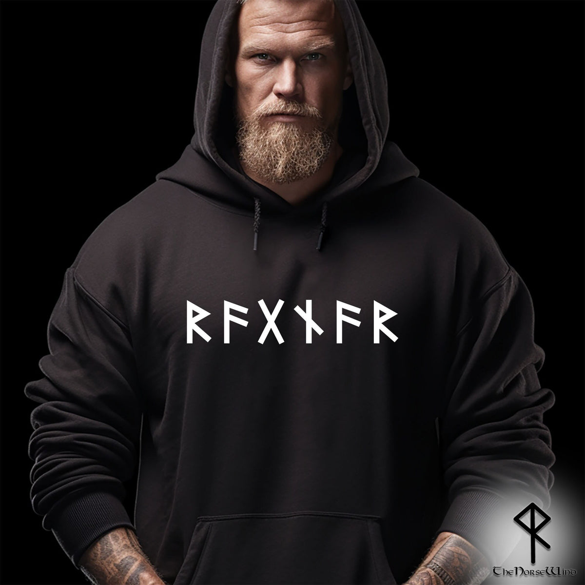 Viking Odin Hoodie - Viking Norse Mythology Hoodie, Vegvisir Compass Dragon Odin Art, Nordic Runes