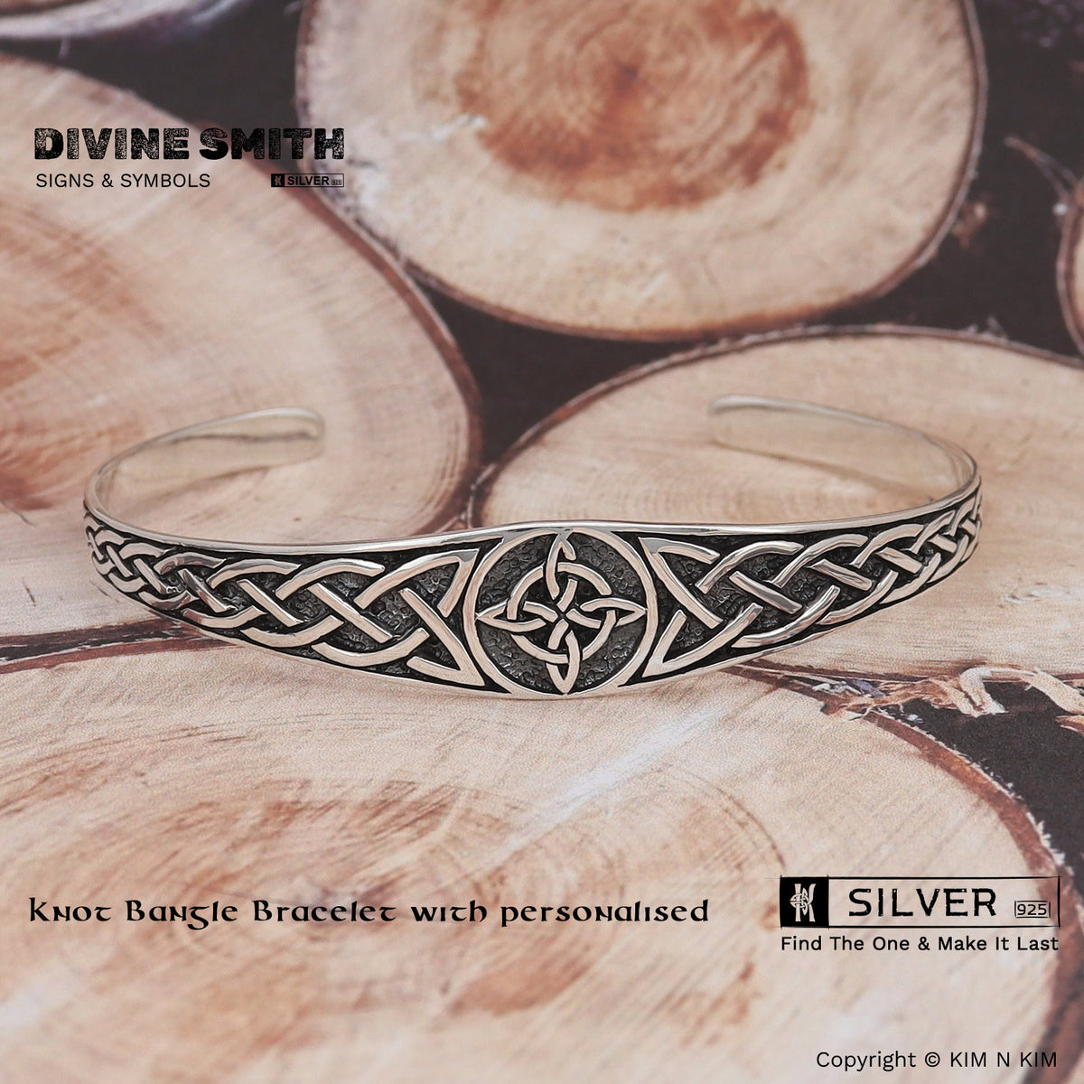 Viking Thor's Hammer Bracelet - Oxidised Sterling Silver Men's Cuff Bangle, Viking Rune, Thor's
