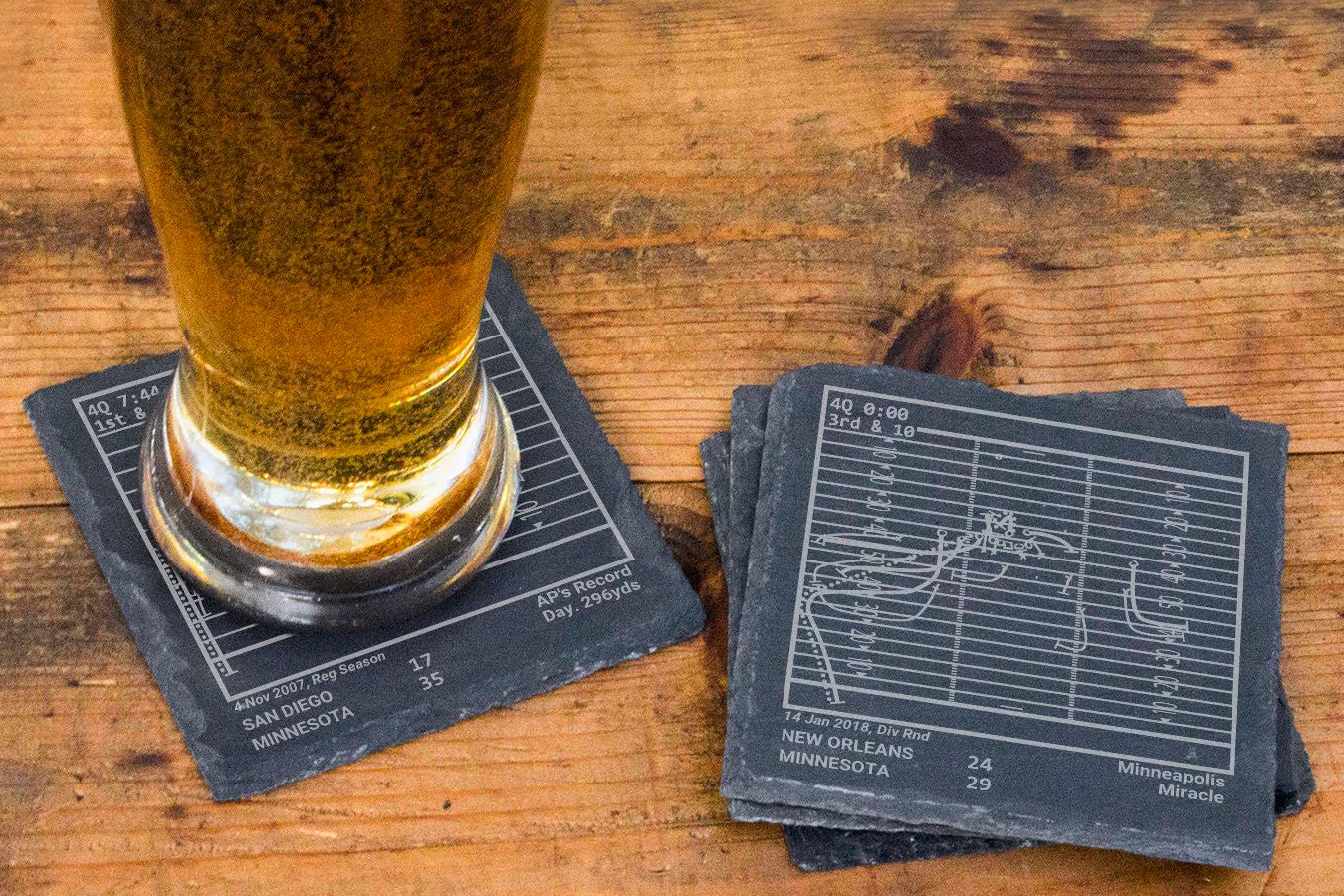 Viking Home Decor - Greatest Vikings Plays: Slate Coasters (Set of 4)