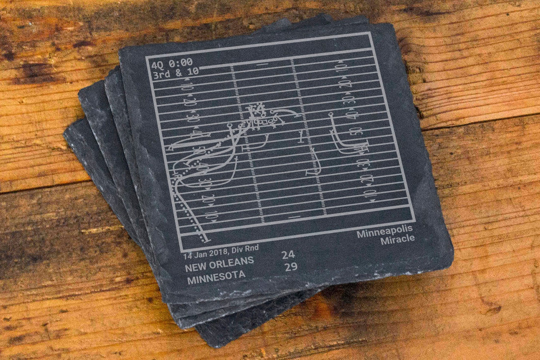 Viking Home Decor - Greatest Vikings Plays: Slate Coasters (Set of 4)