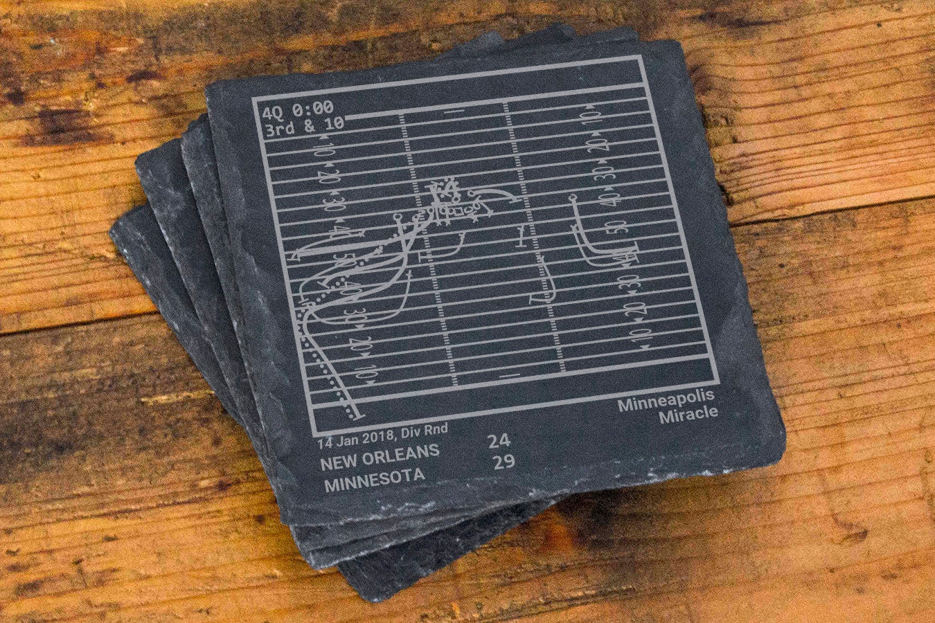 Viking Home Decor - Greatest Vikings Plays: Slate Coasters (Set of 4)