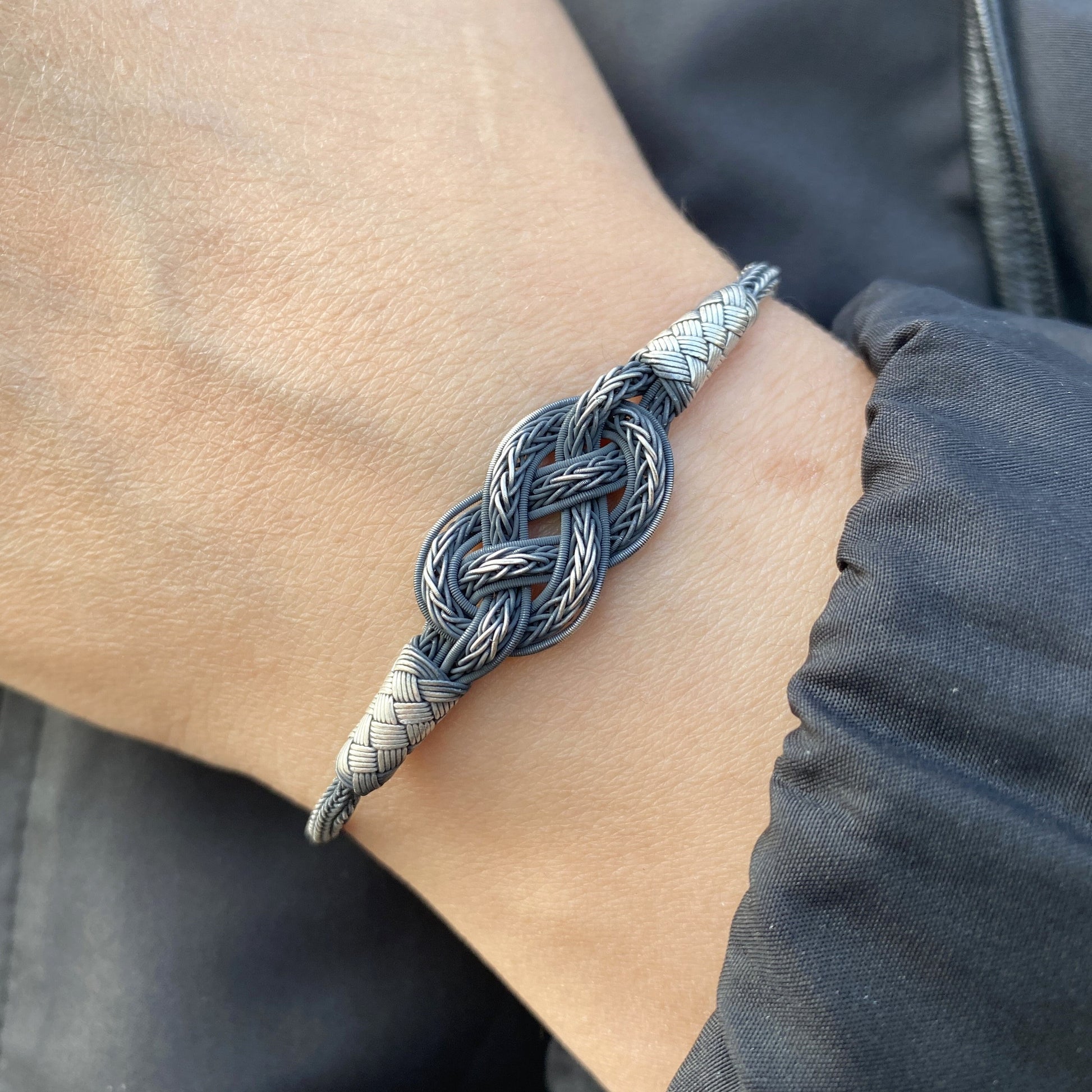 Viking Raven Ring - Silver Raven Celtic Knot Ring, Oxidized Viking Band, Norse Gothic Jewelry