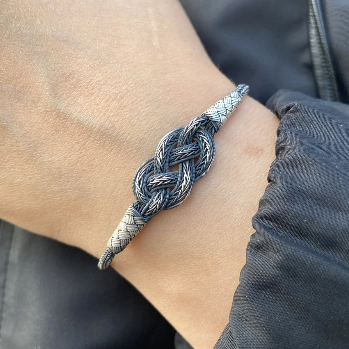 Viking Raven Ring - Silver Raven Celtic Knot Ring, Oxidized Viking Band, Norse Gothic Jewelry