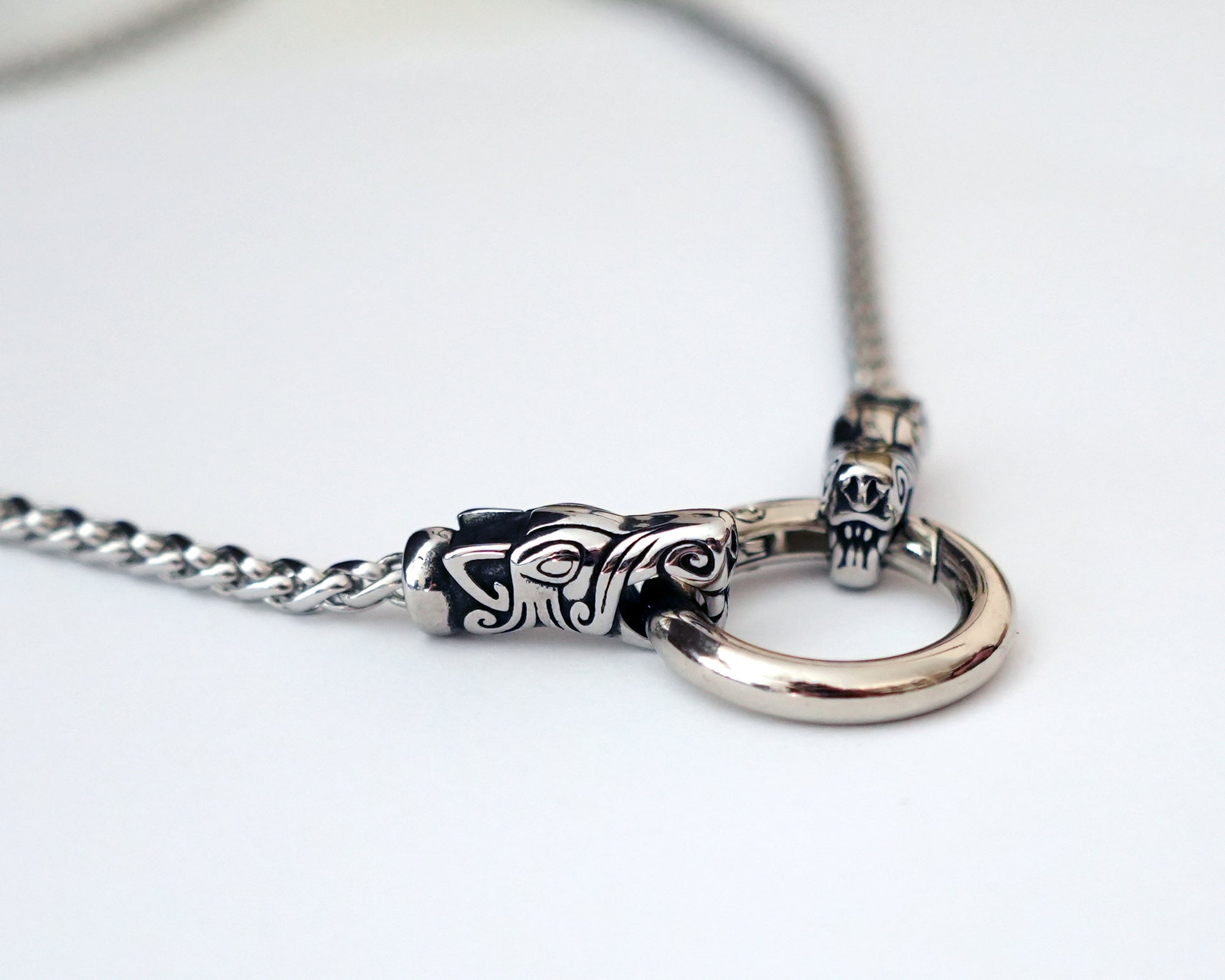 Viking Home Decor - 925 Sterling Silver, Brass, Stainless Steel Terminal Viking Wheat Chain 4 mm