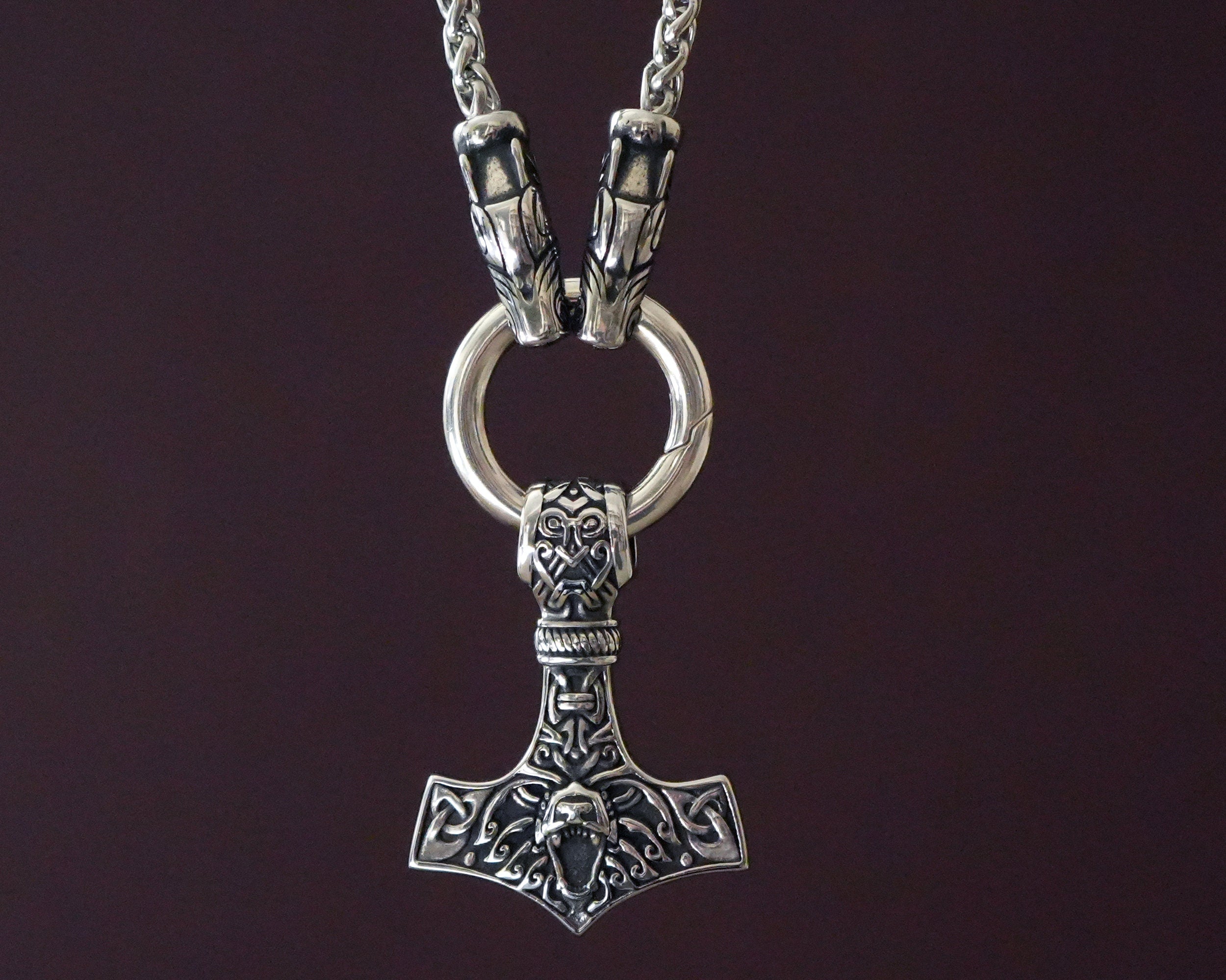 Viking Home Decor - 925 Sterling Silver, Brass, Stainless Steel Terminal Viking Wheat Chain 4 mm
