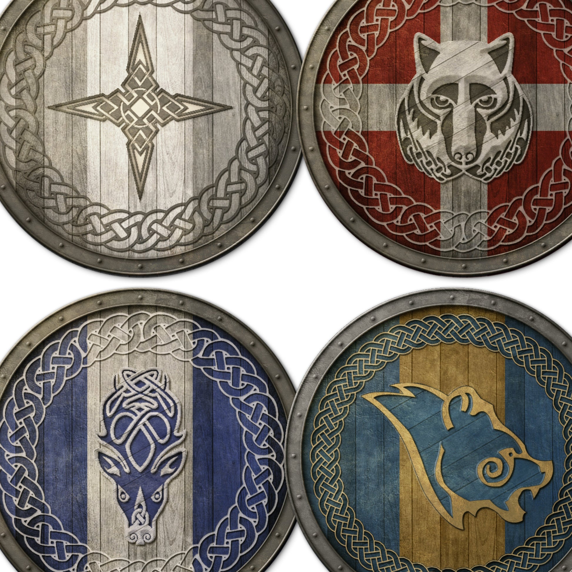 Viking Rug - Round Rug: Viking Knotwork Design, 60" Polyester