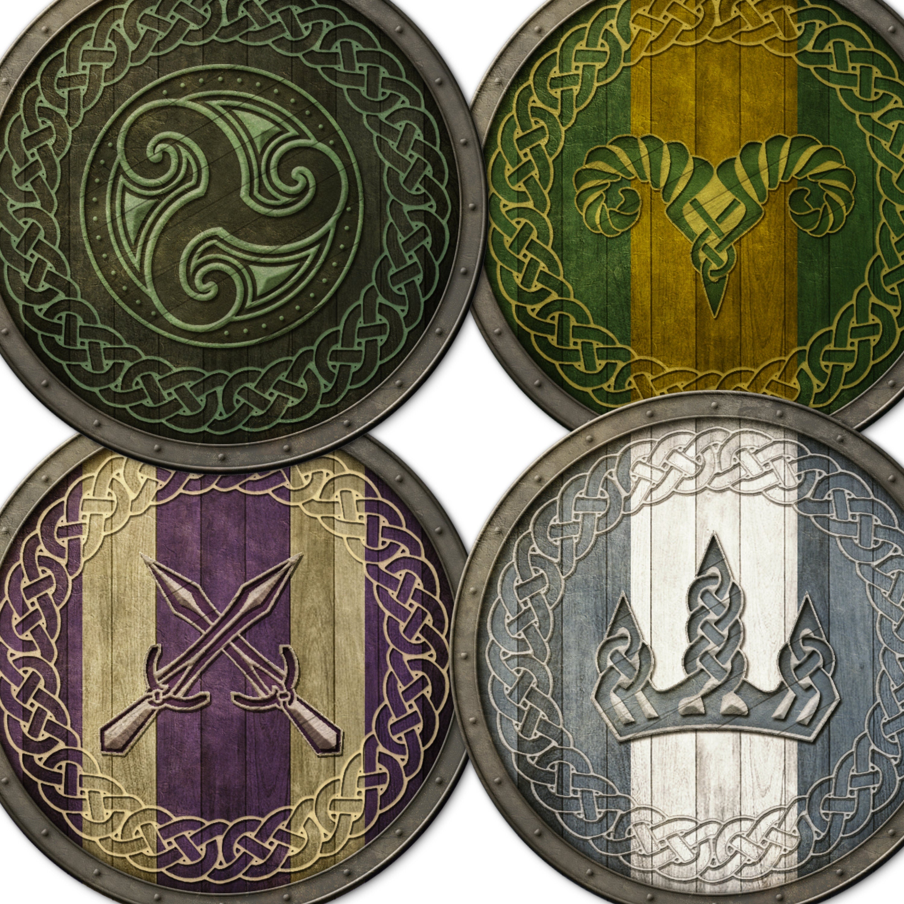 Viking Rug - Round Rug: Viking Knotwork Design, 60" Polyester
