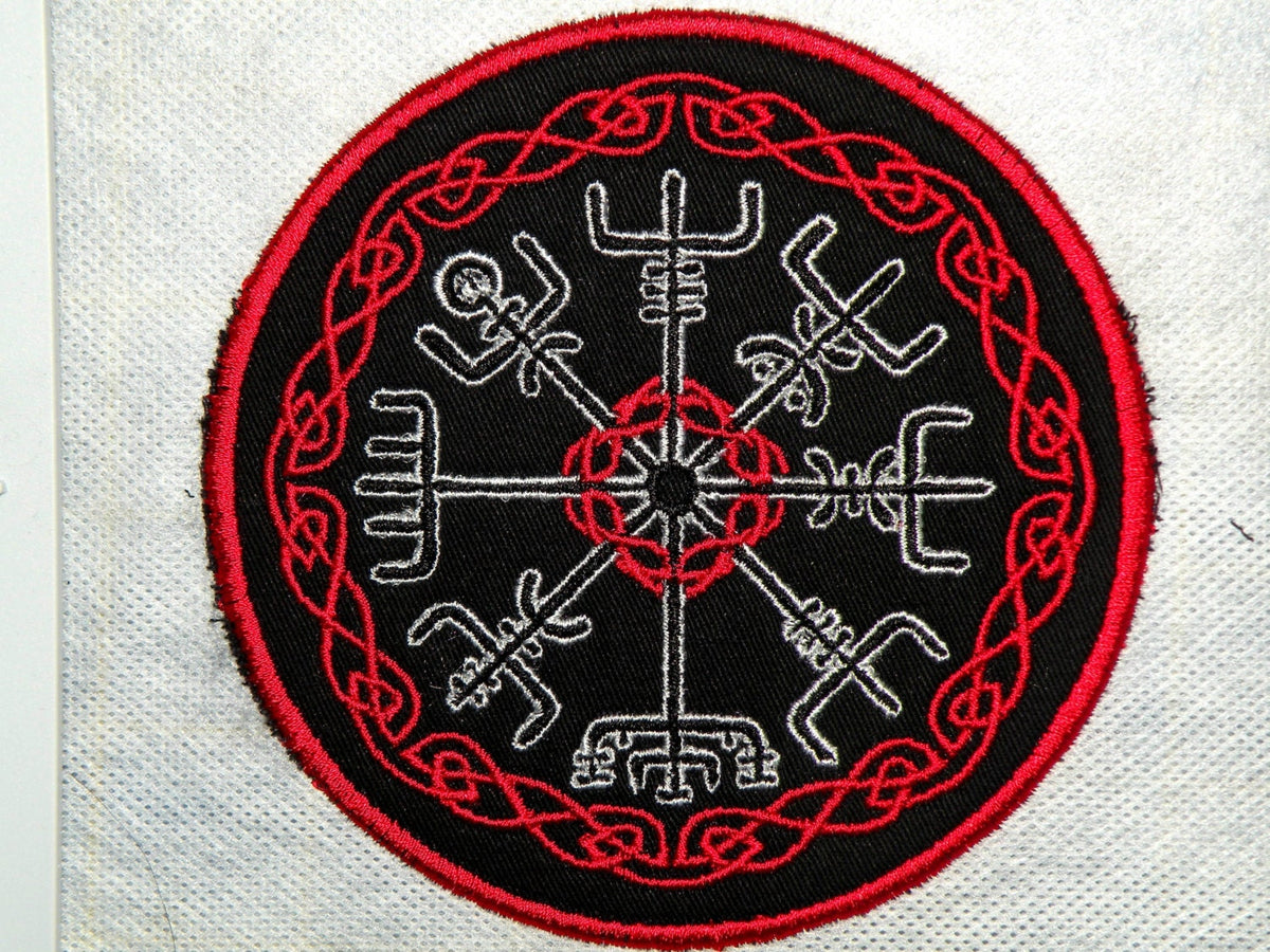 Viking Vegvisir Compass Rug - Round Viking Vegvisir Rug, Norse Compass Area Rug, Celtic Knot Nordic
