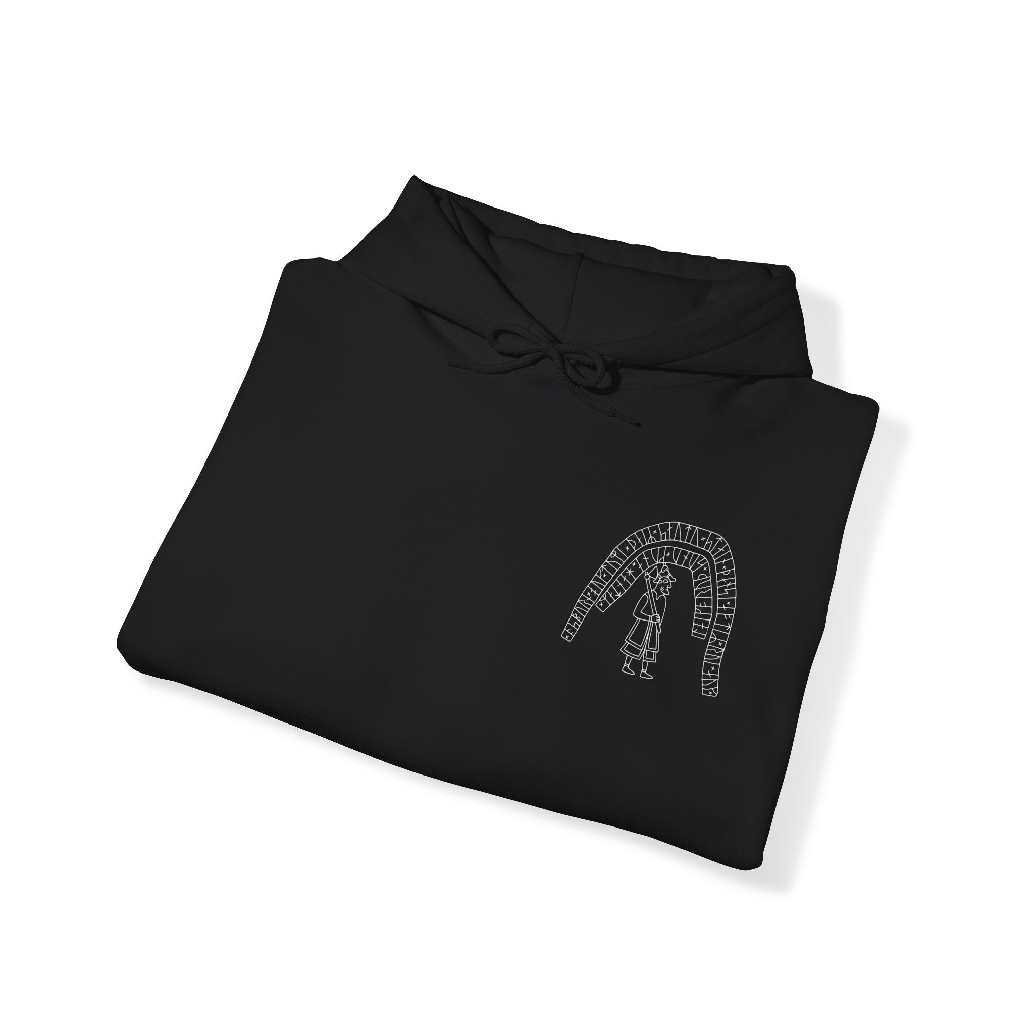 Viking Rune Hoodie - Viking Runes Hoodie, Ancient Gotland Runestone Norse Sweatshirt with Authentic