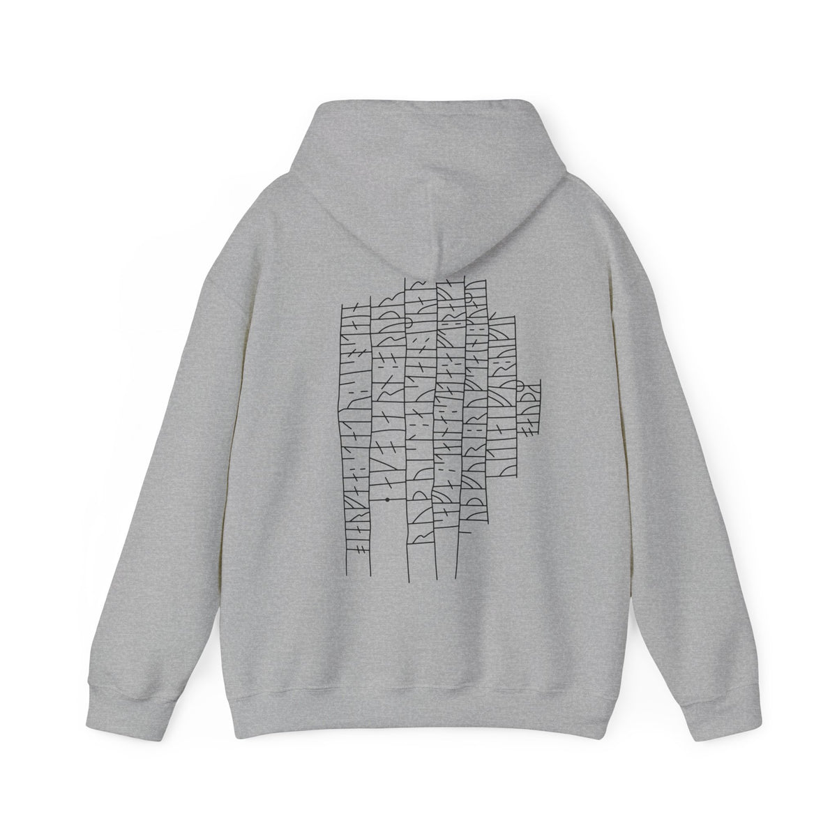 Viking Rune Hoodie - Viking Runes Hoodie, Ancient Gotland Runestone Norse Sweatshirt with Authentic