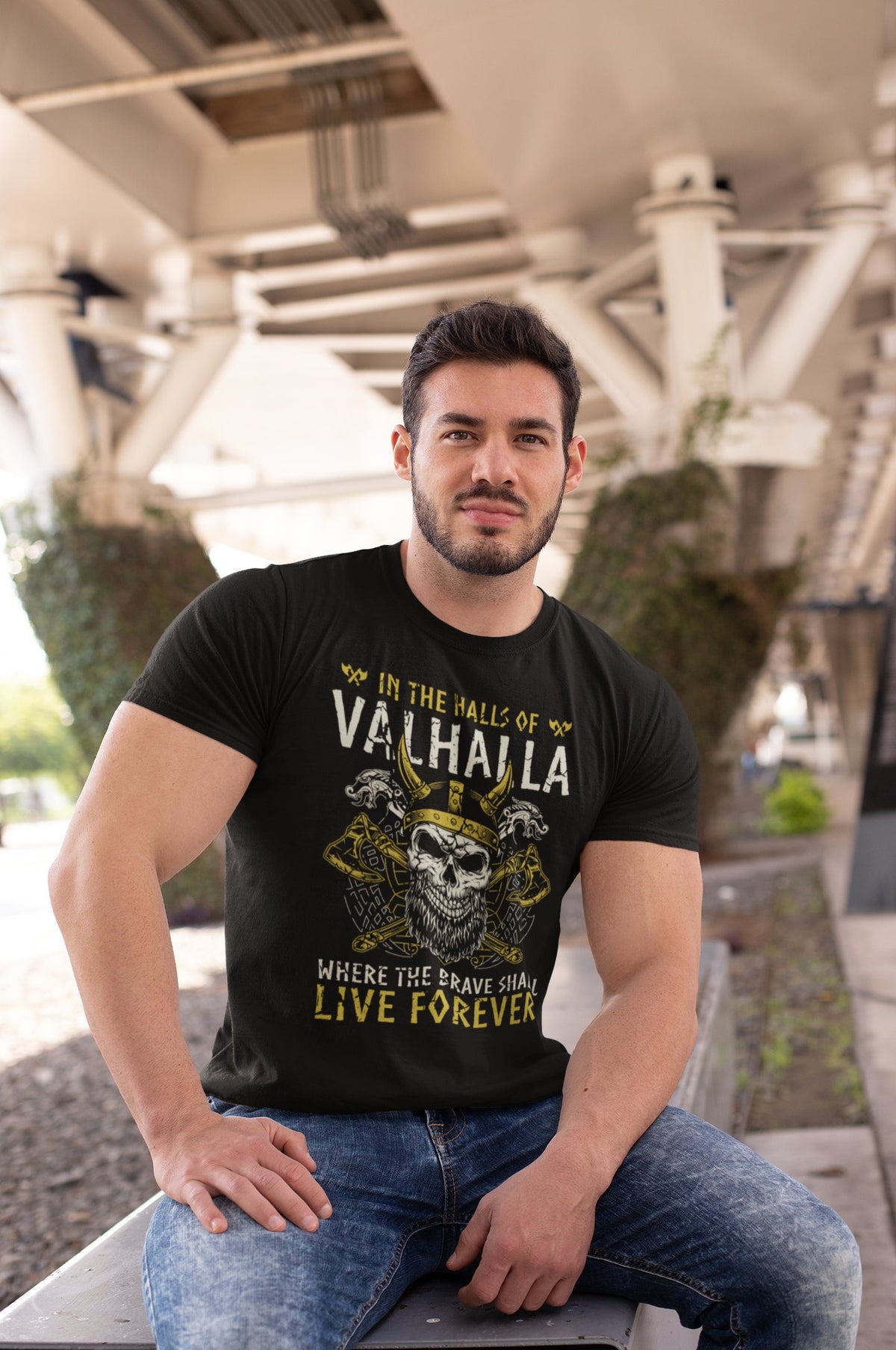 Viking T-Shirt - Viking Skull T-Shirt - Norse Mythology Tee - Nordic Warrior Art Shirt - Gothic