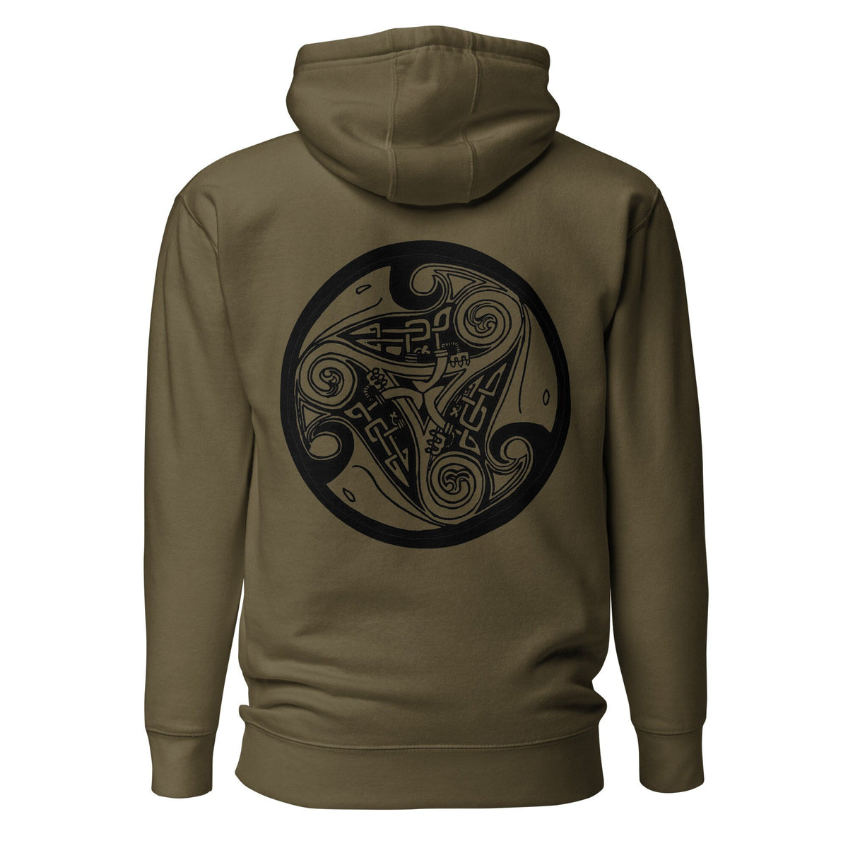 Viking Odin Hoodie - Viking Hoodie Celtic Knot Warrior Unisex Hoodie– Odin Horn Symbol with Ravens