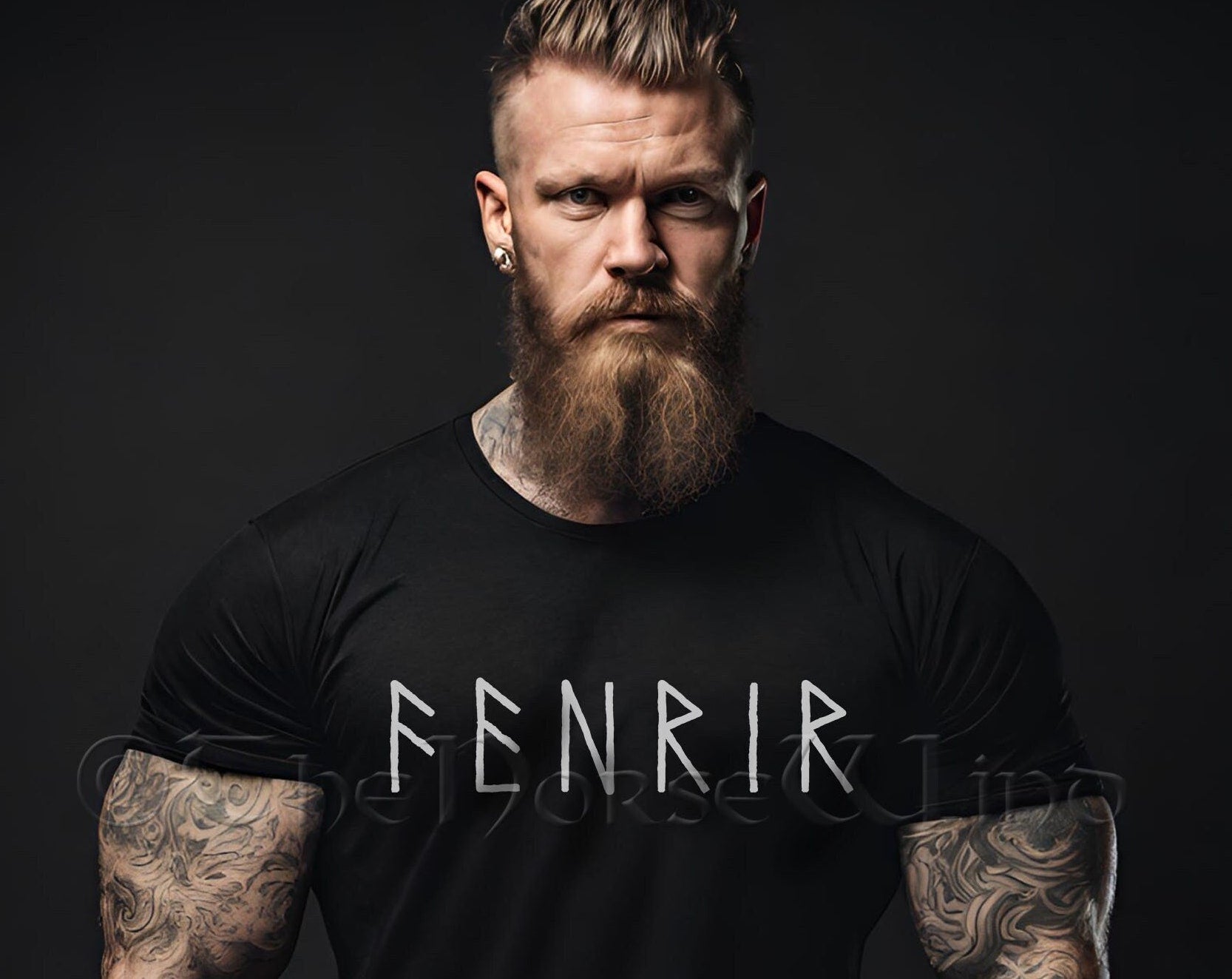 Viking Wolf T-Shirt - Fenrir Unbound Viking Shirt, Norse Wolf T-Shirt, Nordic Mythology Tee