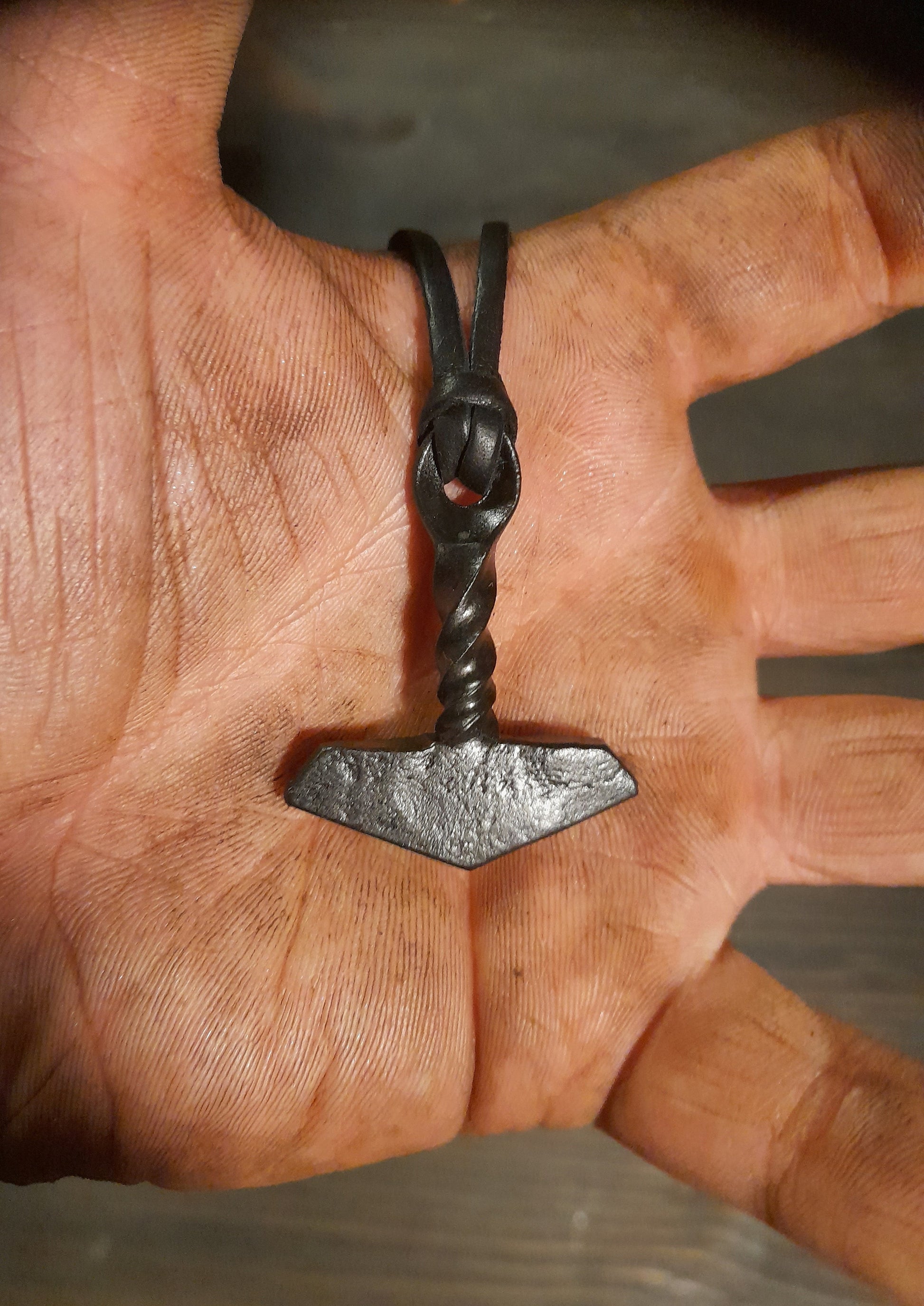 Viking Thor's Hammer Necklace - Viking Hand forged Yggdrasil Thor’s Hammer Pendant – Symbol of