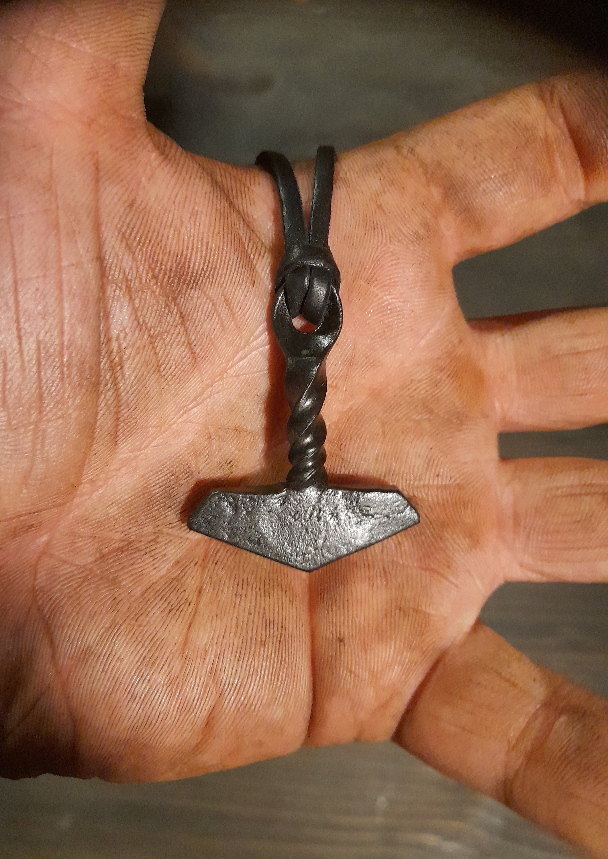 Viking Thor's Hammer Necklace - Viking Hand forged Yggdrasil Thor’s Hammer Pendant – Symbol of