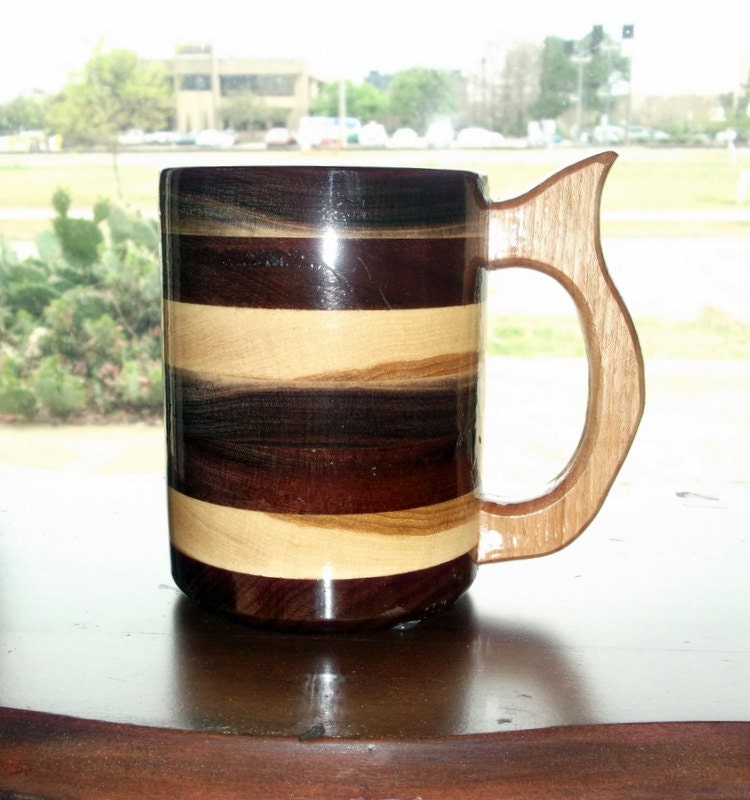 Viking Mug - Handcrafted Wooden Beer Mug: Rustic Viking Tankard with Stainless Steel Lining