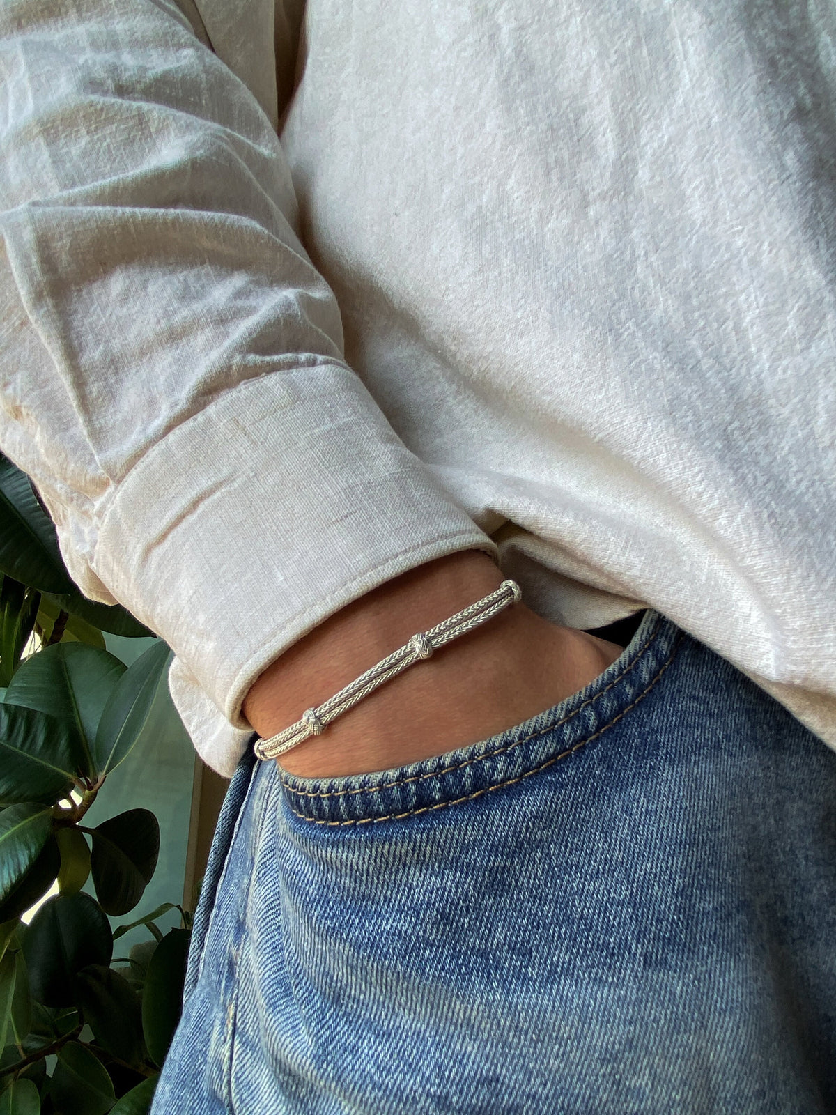 Viking Bracelet - Hand Braided Bracelet ๑ 999 Silver Vikings Bracelet For Men ๑ Oxidized Silver
