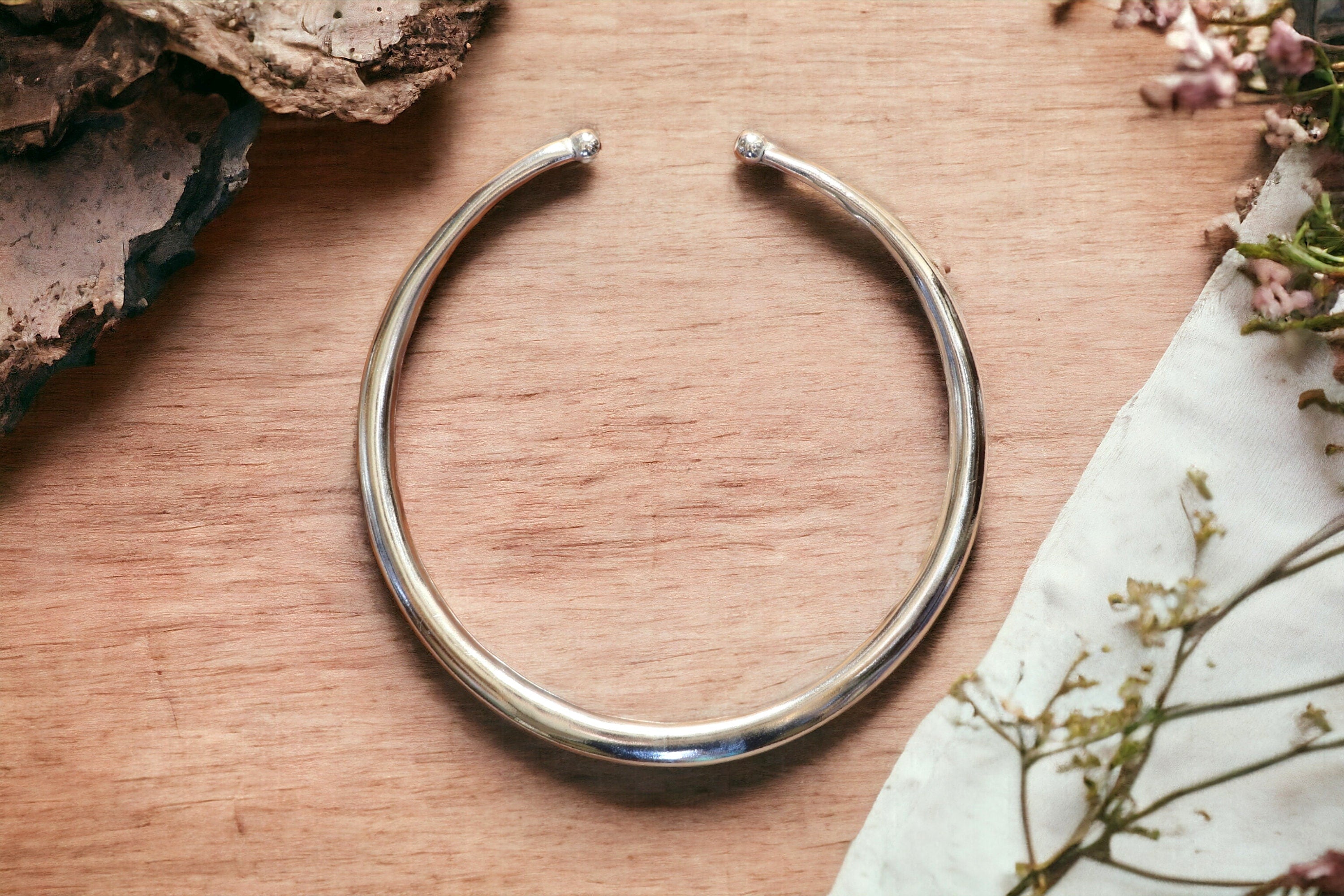 Viking Wolf Ring - Viking Wolf Head Torque Cuff Bracelet - Stainless Steel Fenrir Norse Arm Ring