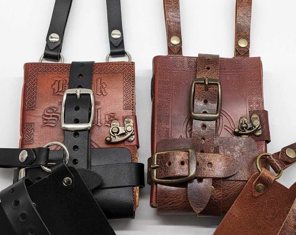 Viking Costume & LARP - Medieval Leather Bracer, Belt and Pouch for Halloween Cosplay, Viking