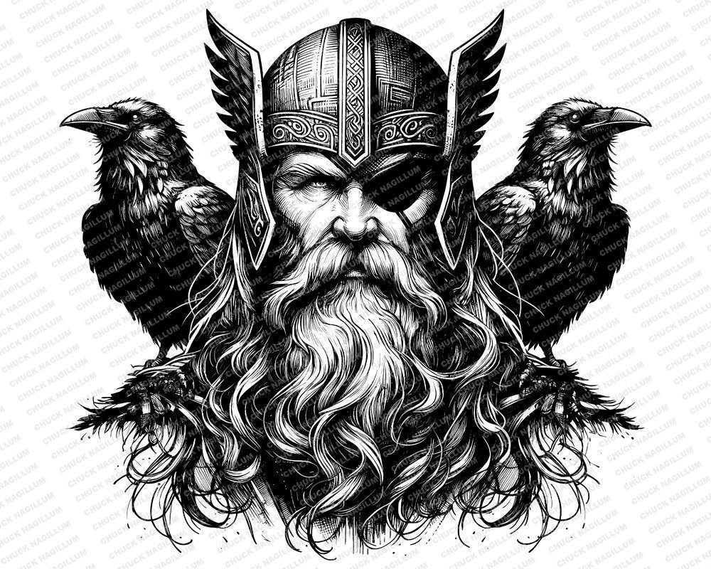 Viking Raven Jacket - Viking Warrior Raven Embroidered Patch, Norse Mythology Nordic Jacket Back