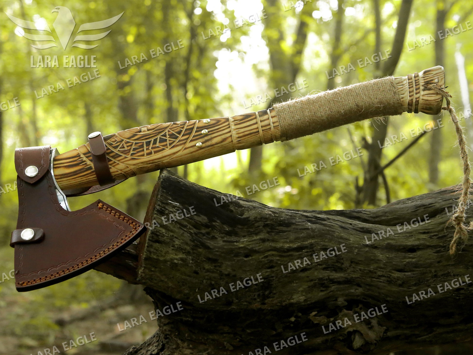 Viking Weapon Replica - Viking Forged Axe, Hatchet, Hand Forged Carbon Steel Viking Axe, Ragnar
