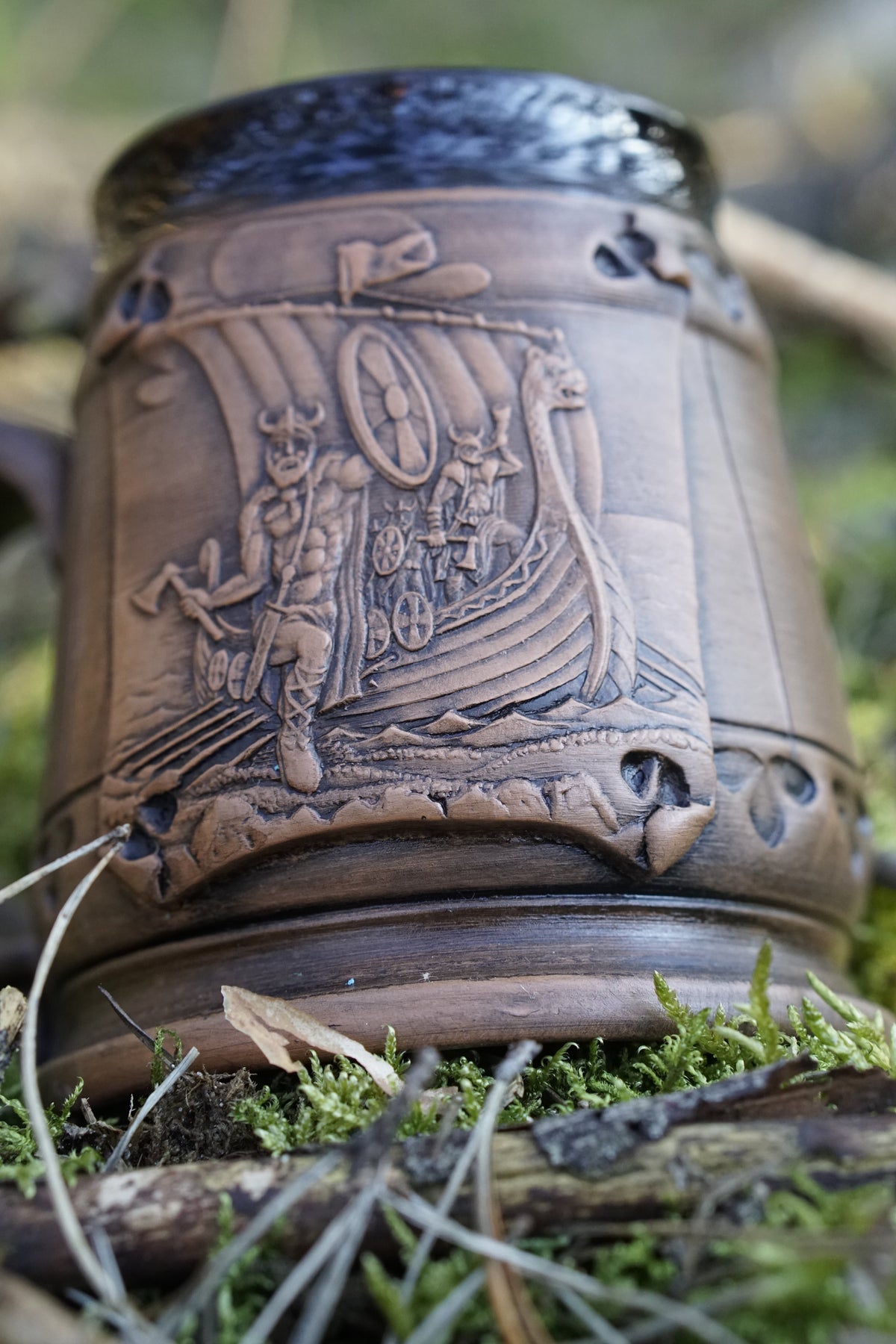 Viking Odin Mug - Viking Mug Handmade - Odin Ceramic Mug 500ml - Gift for Men & Viking Medieval