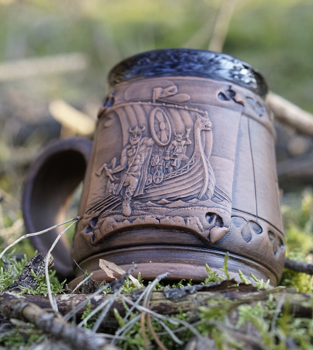 Viking Odin Mug - Viking Mug Handmade - Odin Ceramic Mug 500ml - Gift for Men & Viking Medieval