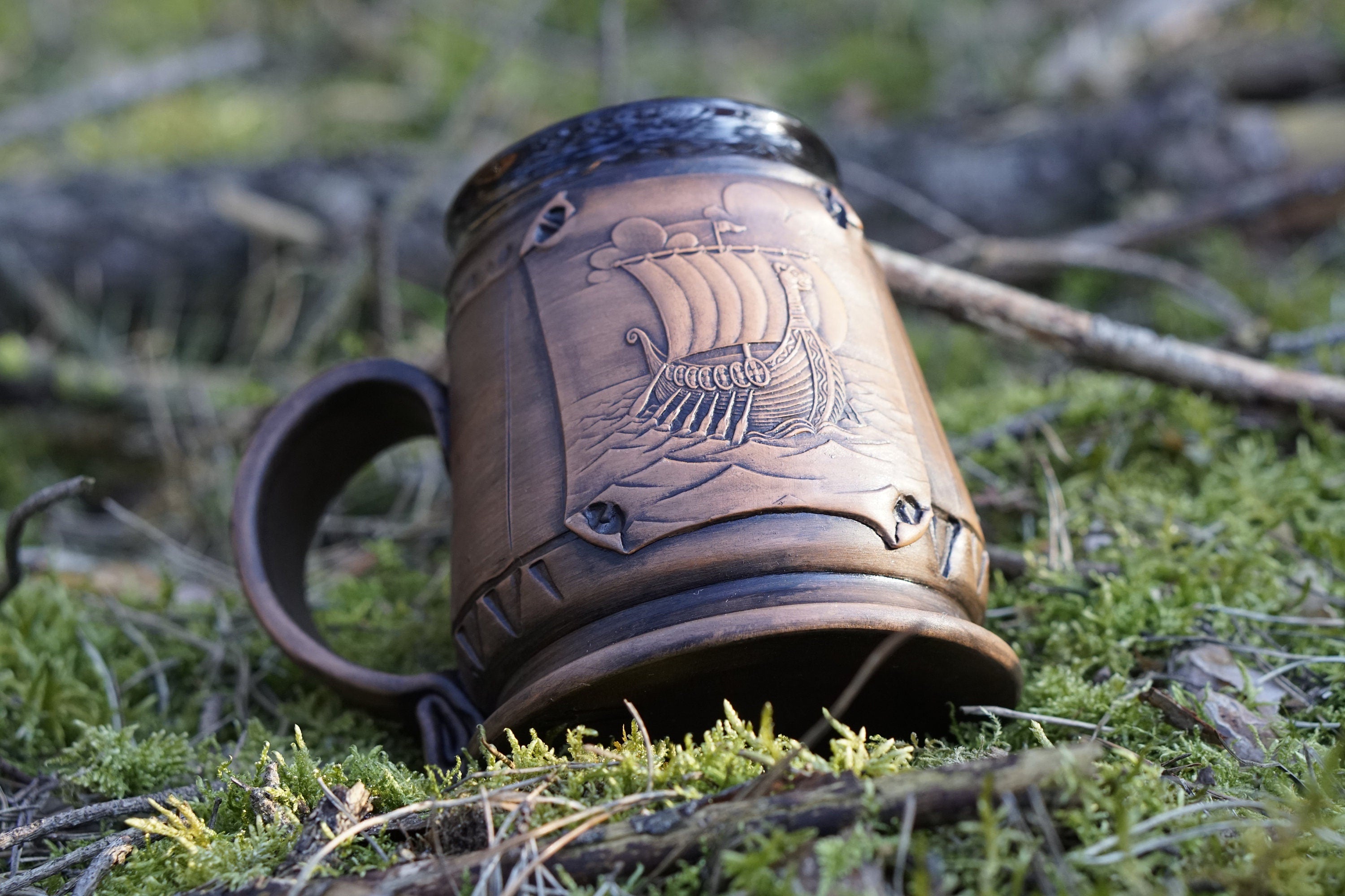 Viking Odin Mug - Viking Mug Handmade - Odin Ceramic Mug 500ml - Gift for Men & Viking Medieval