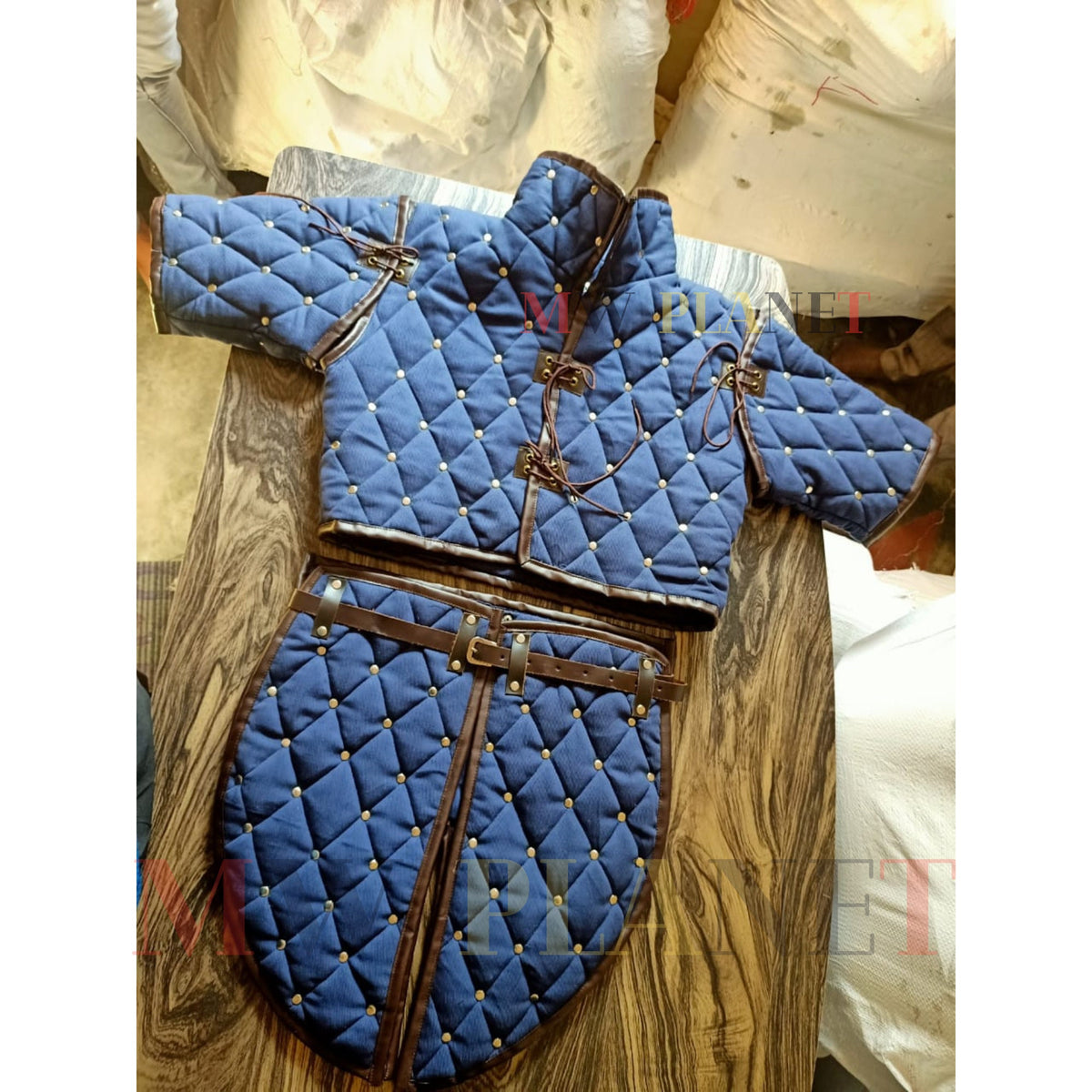 Viking Jacket - Medieval Viking Cotton Gambeson: SCA LARP Padded Aketon Jacket