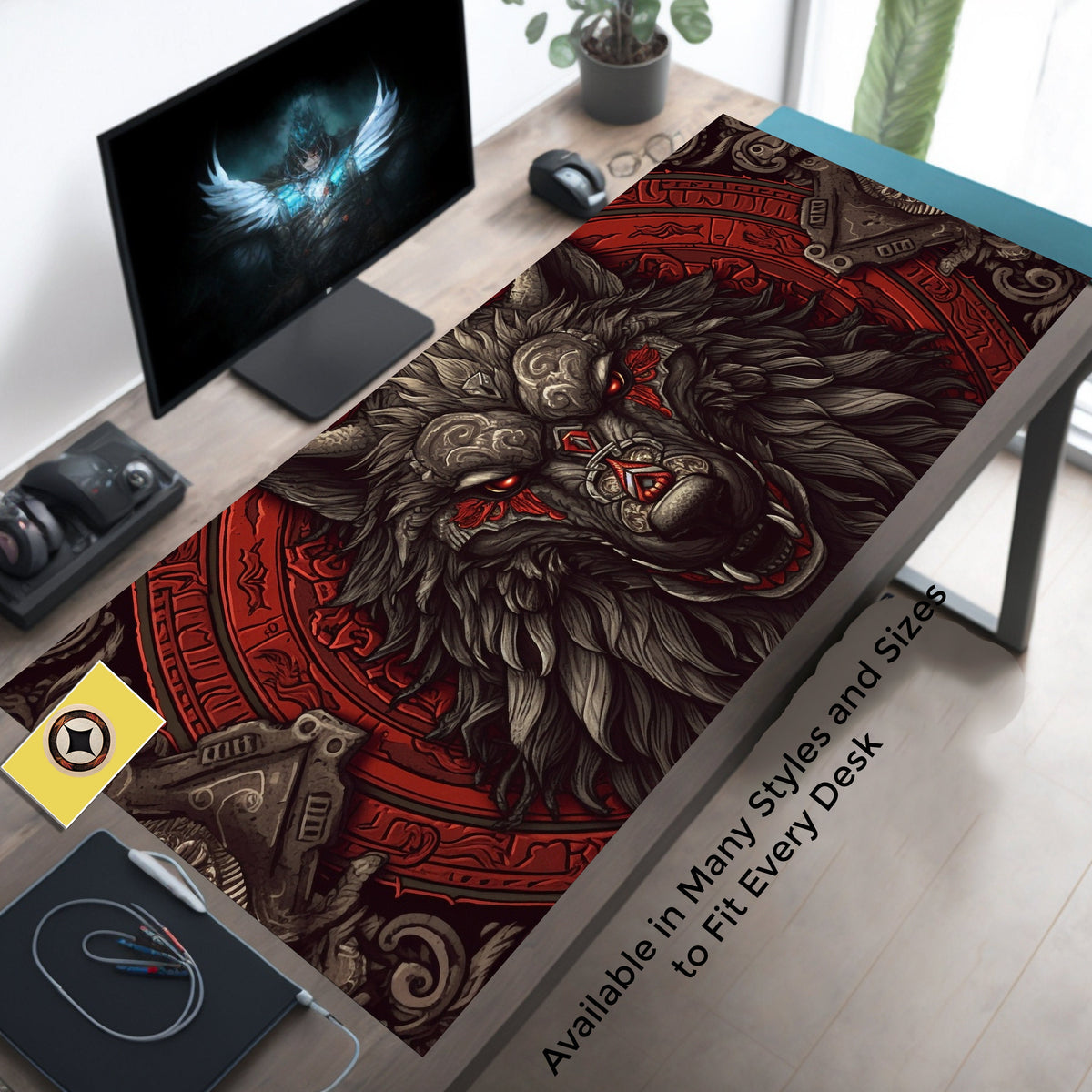 Viking Leather Accessory - Viking Skull Deskmat Viking Deskpad Skull Desk Mat Viking Desk Pad Norse