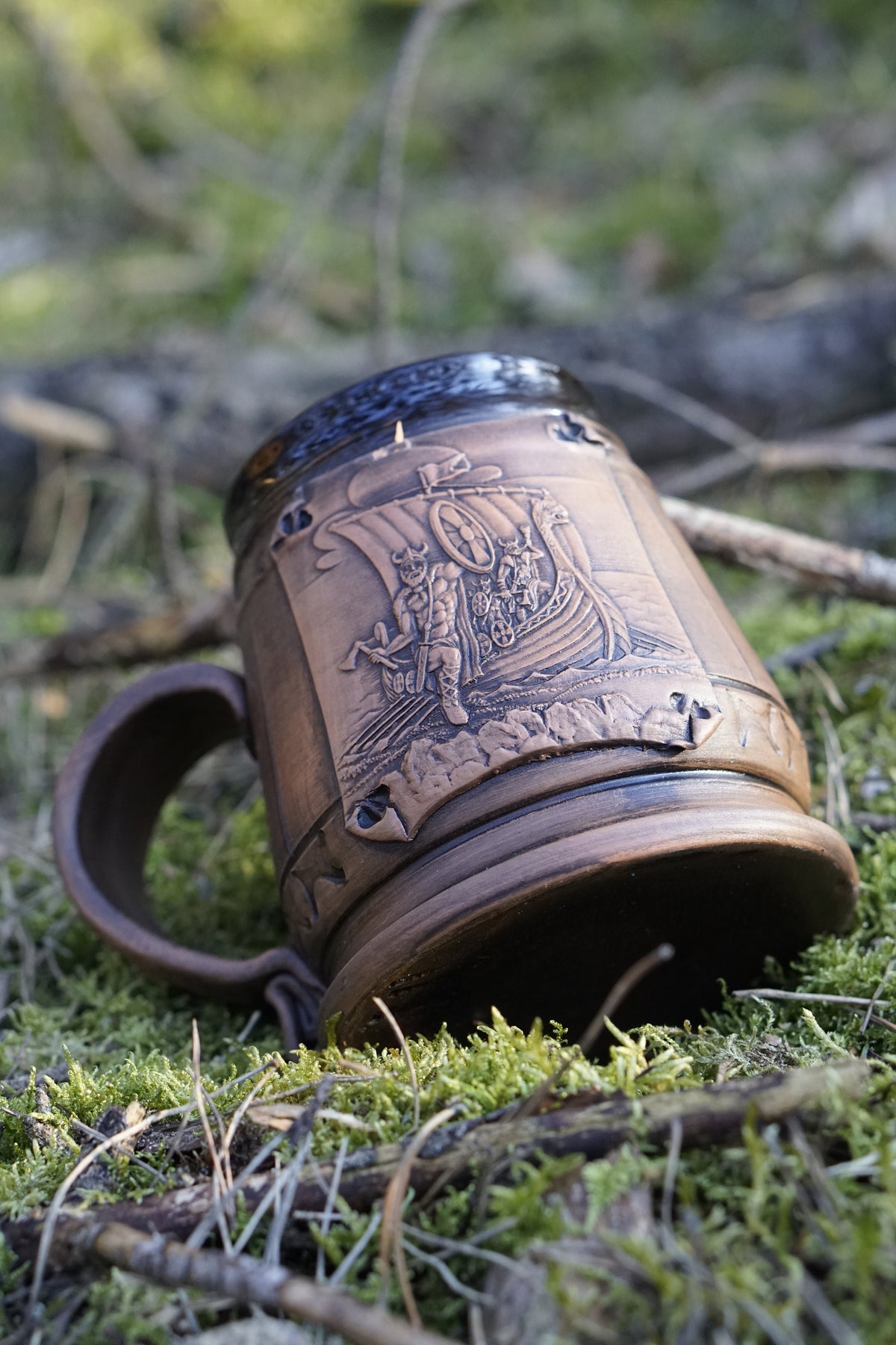 Viking Odin Mug - Viking Mug Handmade - Odin Ceramic Mug 500ml - Gift for Men & Viking Medieval