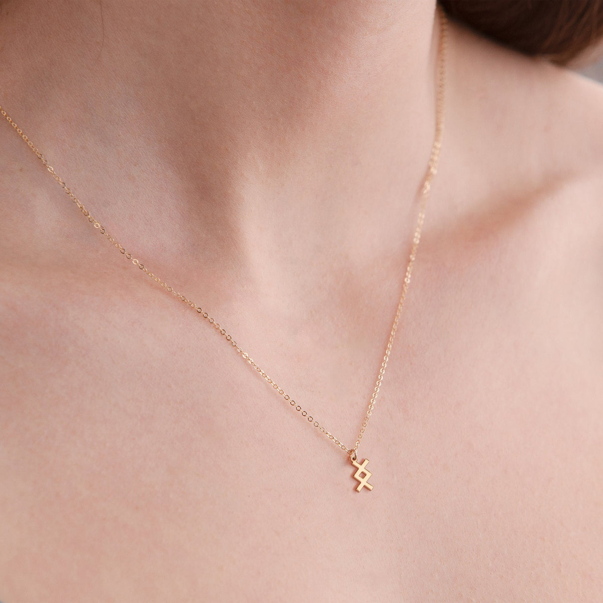 Viking Rune Necklace - Viking Runes Charm Necklace available in 14k Gold Filled, 14k Rose Gold