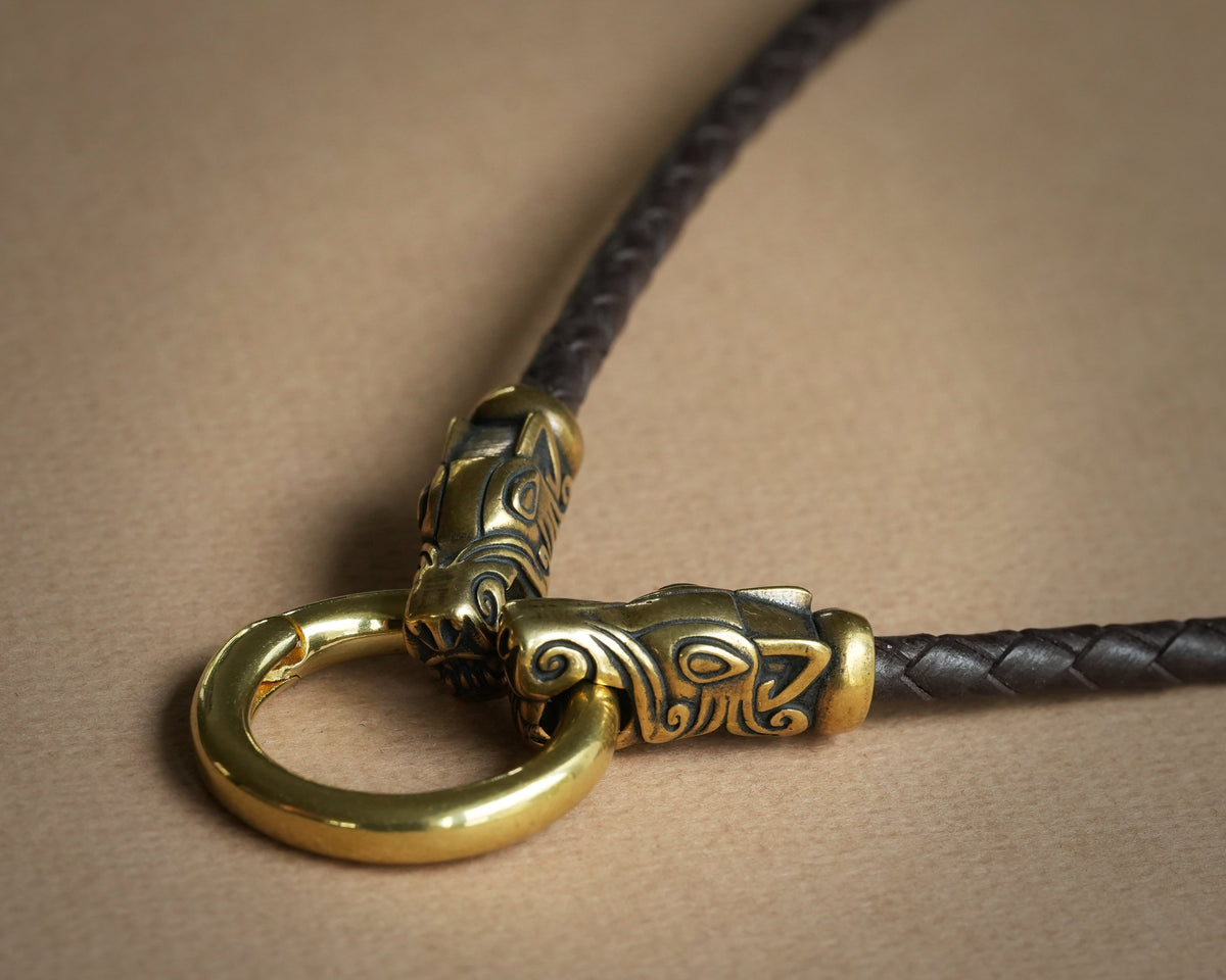 Viking Home Decor - 925 Sterling Silver, Brass, Stainless Steel Terminal Viking Wheat Chain 4 mm