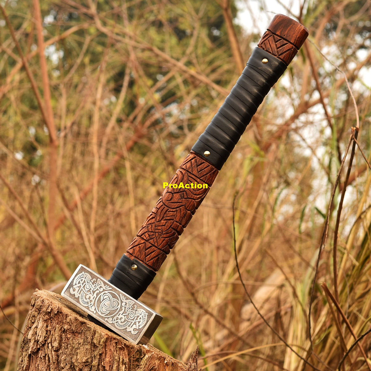 Viking Costume & LARP - Hammer viking hammer blacksmith hammer engraved hammer viking gift for him