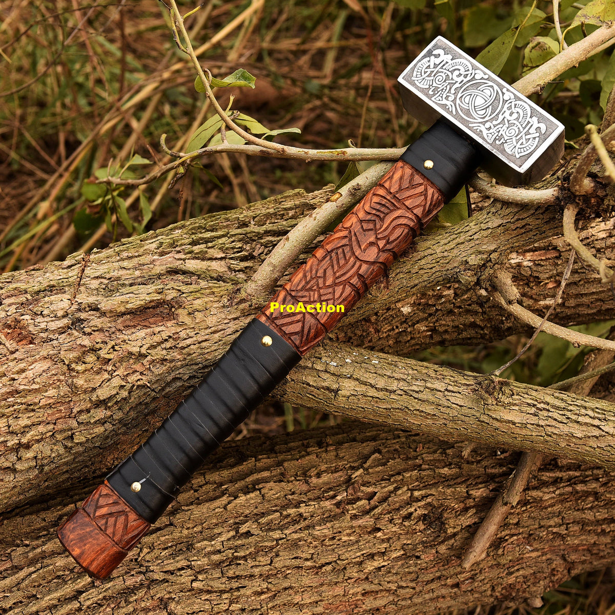 Viking Costume & LARP - Hammer viking hammer blacksmith hammer engraved hammer viking gift for him