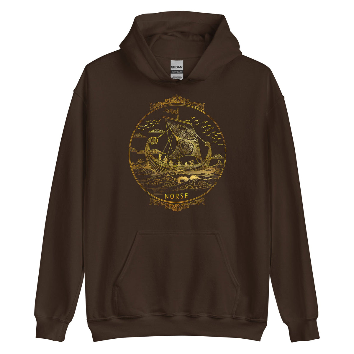 Viking Longship Hoodie - Norse Viking, Longship, Heavy Blend Hoodie