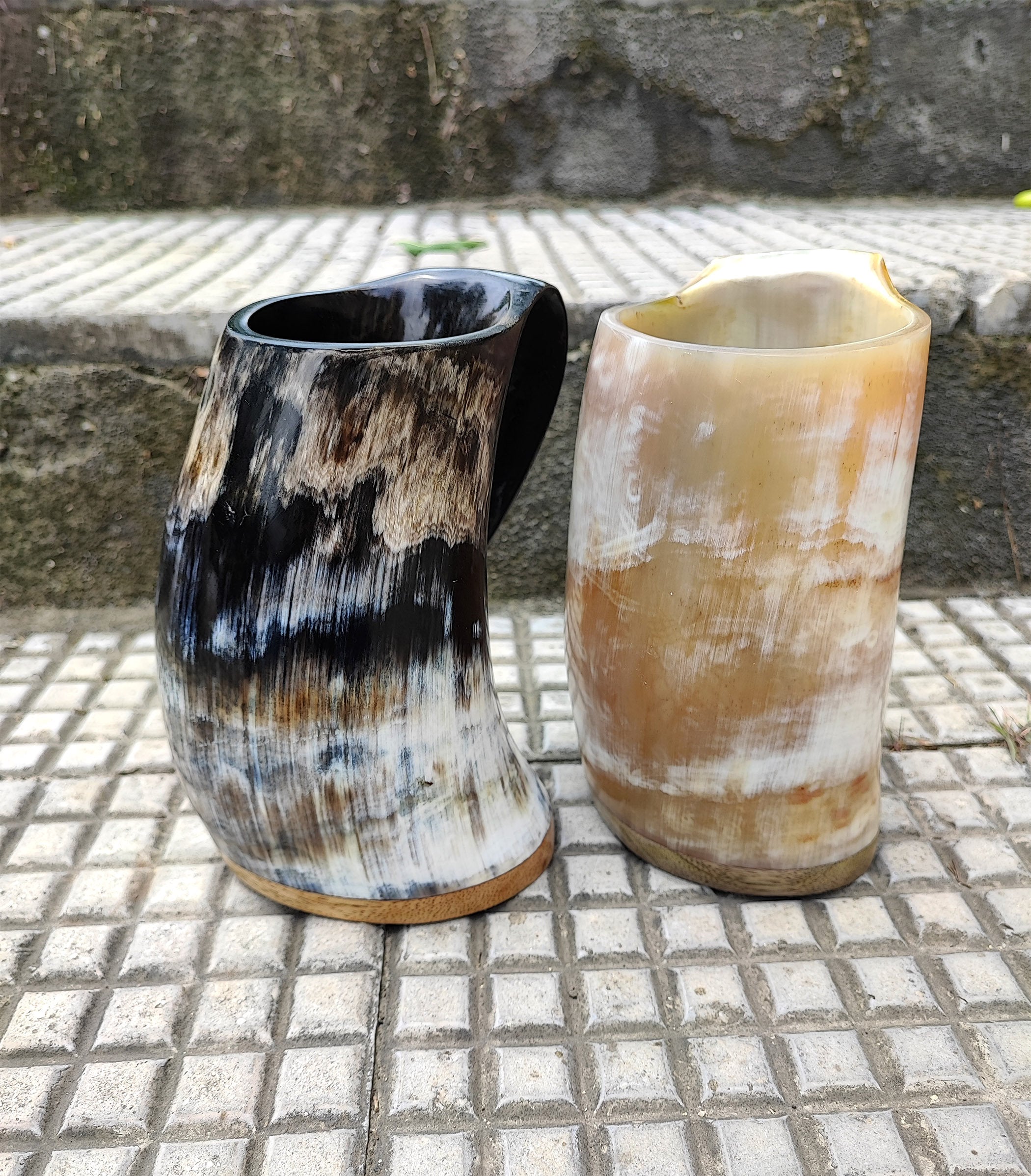 Viking Mug - Viking Buffalo Horns With Stand, Genuine Medieval Tankard, Ale Mead Beer Cups, Best