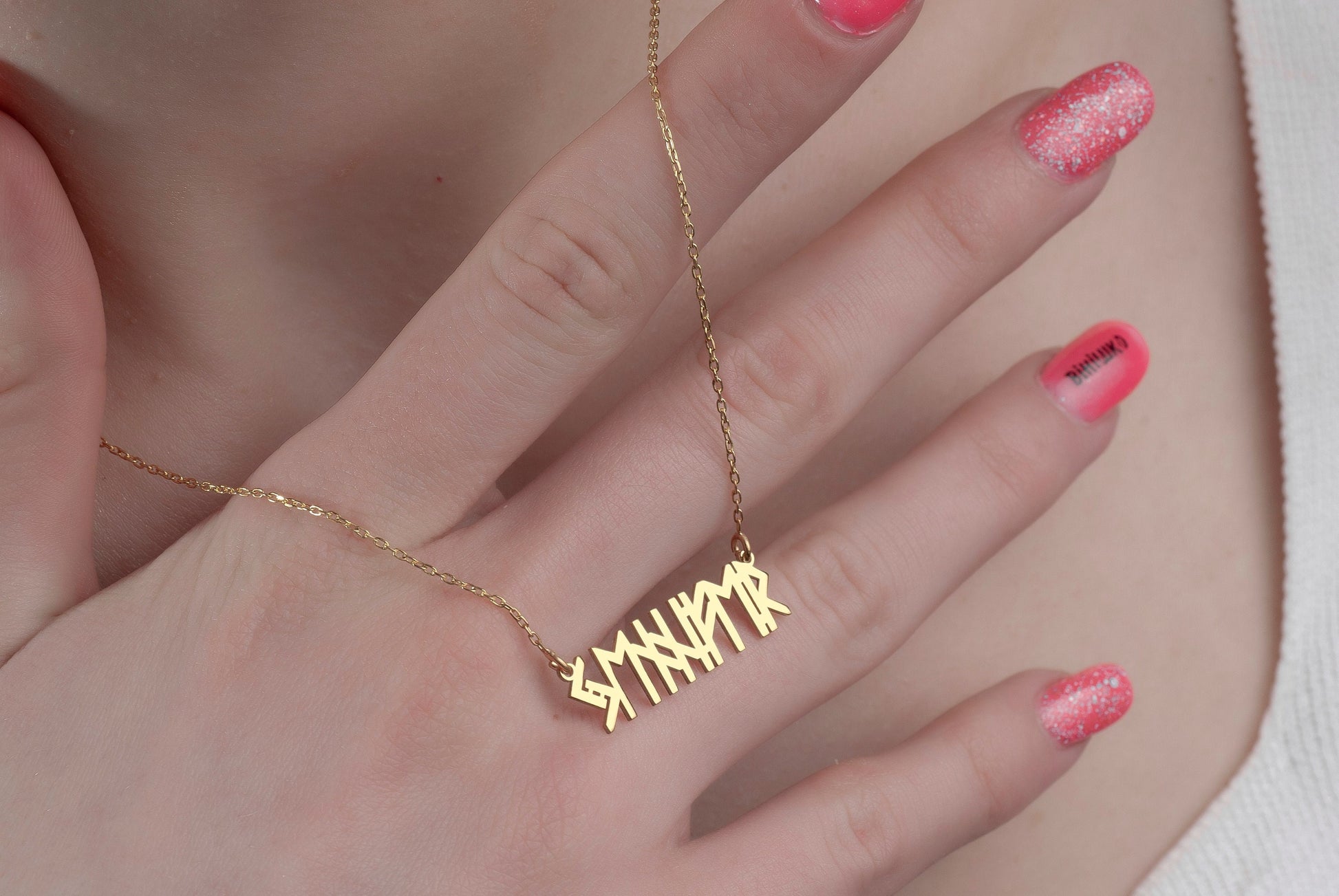 Viking Rune Necklace - Personalized Viking Alphabet Name Necklace Custom Viking Rune Secret Message